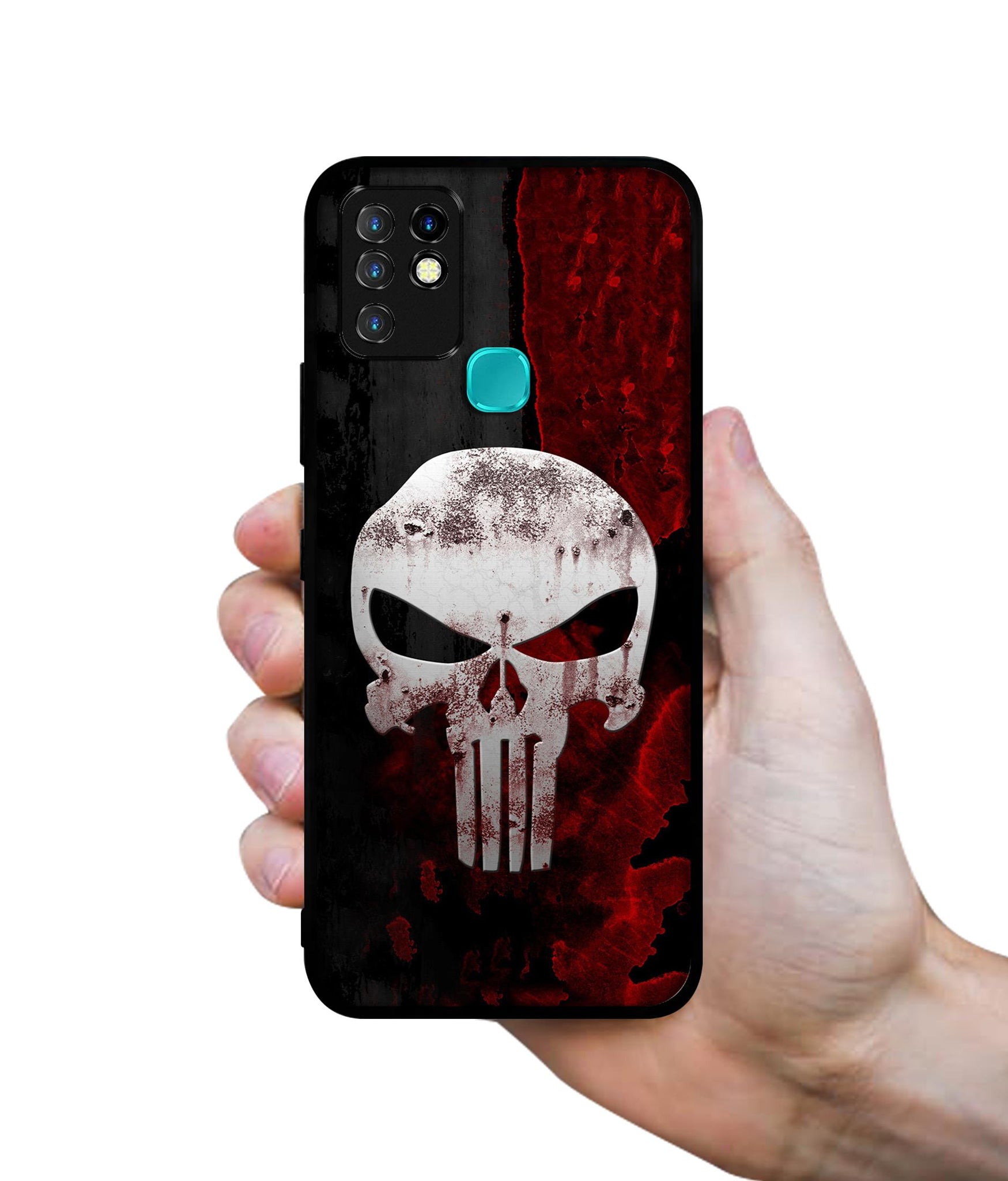 Punisher Skull Designer 2D Printed Back Case Cover for Infinix Hot 10 4G