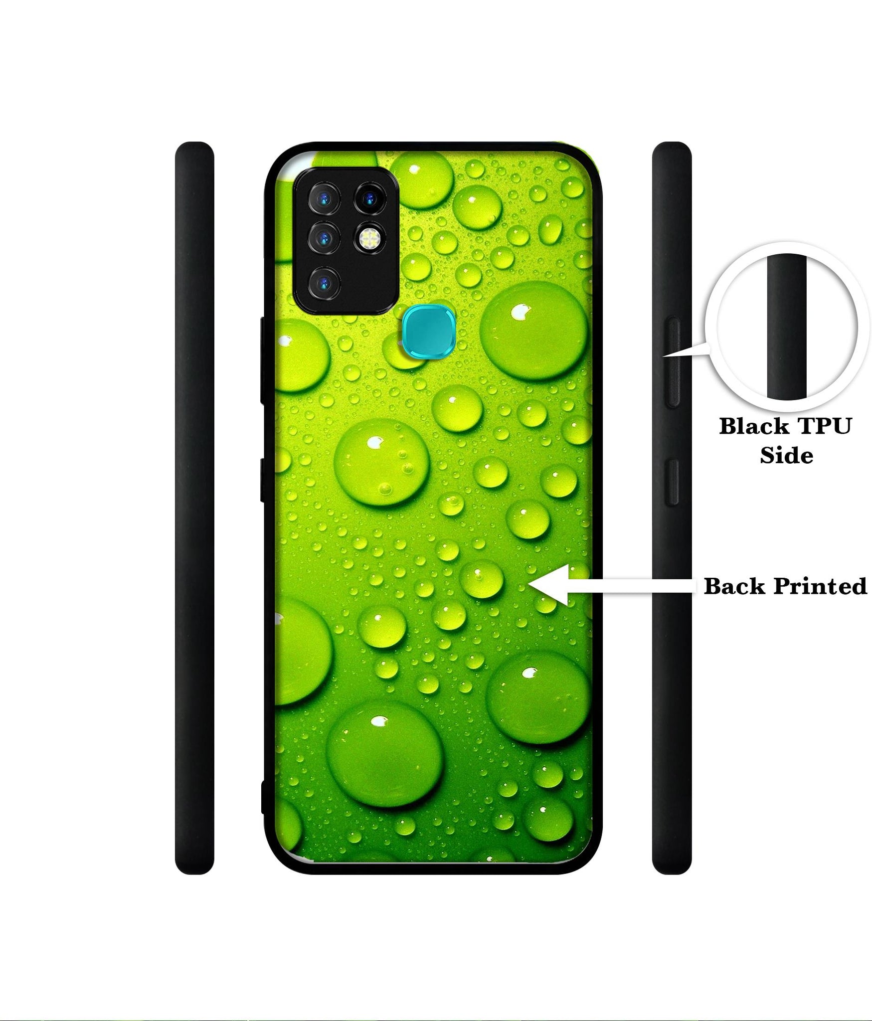 Green Bubbles Designer 2D Printed Back Case Cover for Infinix Hot 10 4G