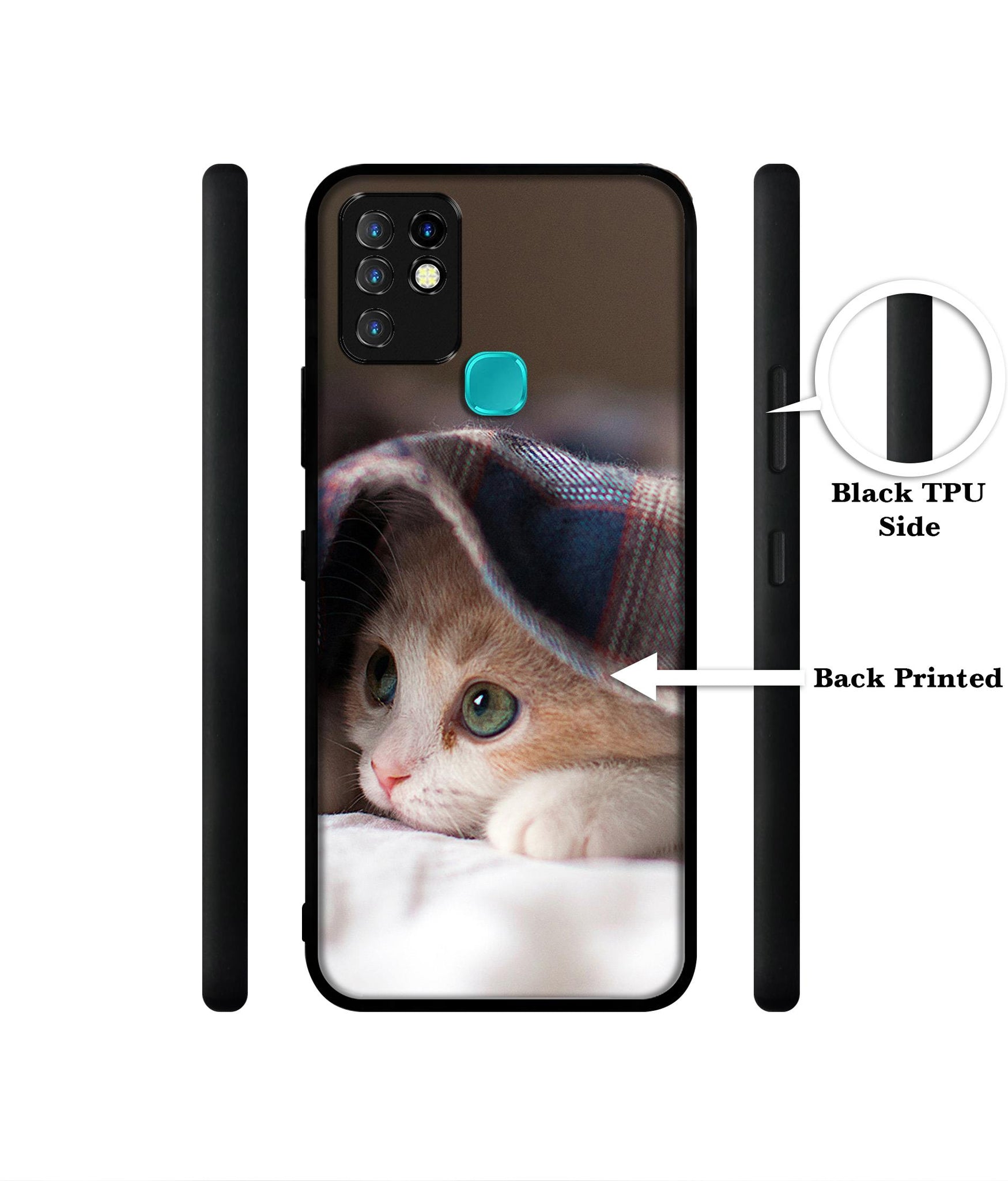 Sleepy Kitten Designer 2D Printed Back Case Cover for Infinix Hot 10 4G