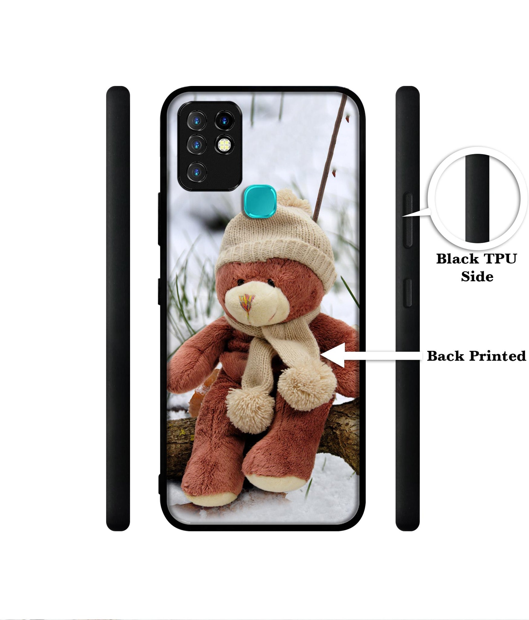 Woolen Bear Designer 2D Printed Back Case Cover for Infinix Hot 10 4G