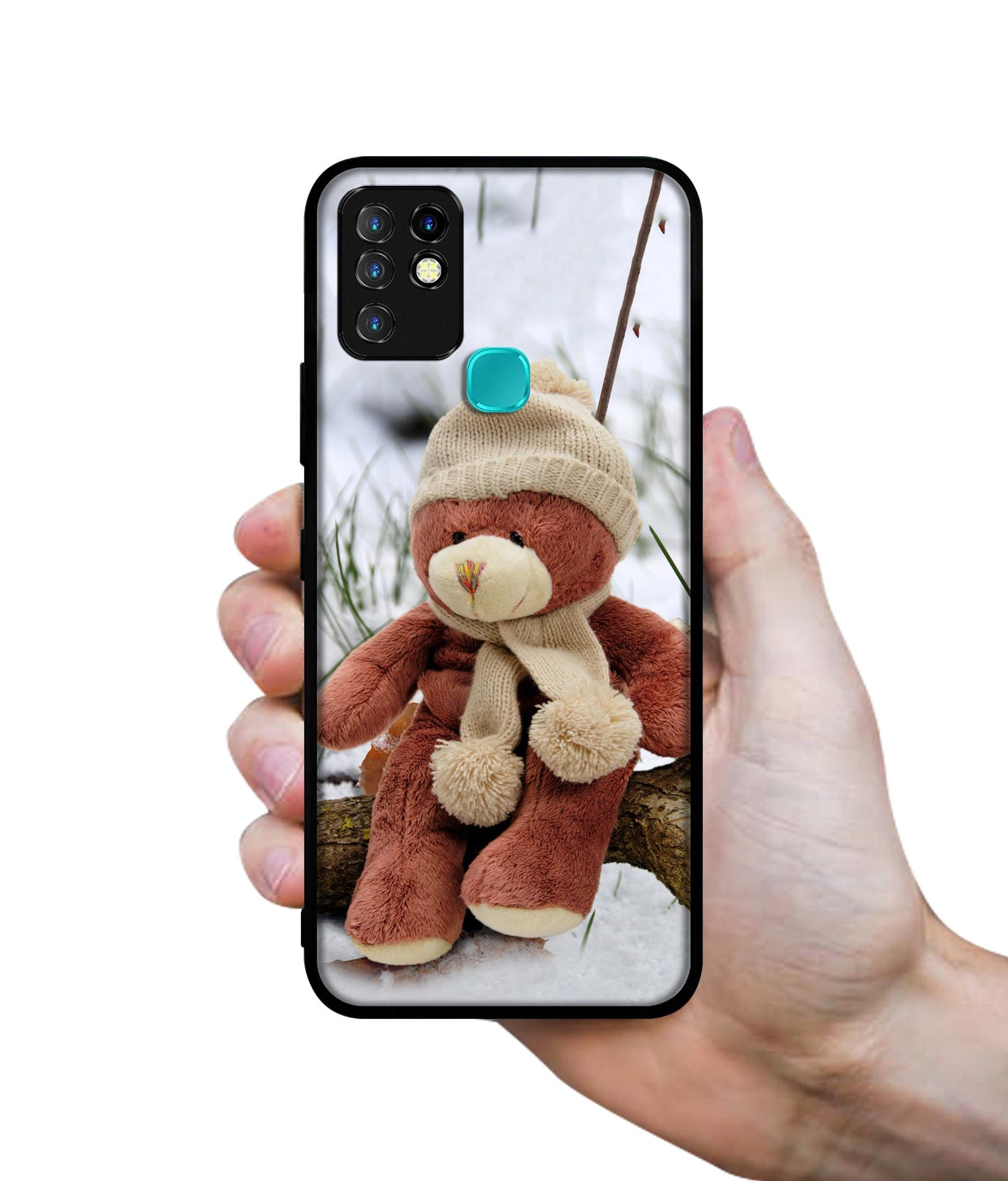 Woolen Bear Designer 2D Printed Back Case Cover for Infinix Hot 10 4G