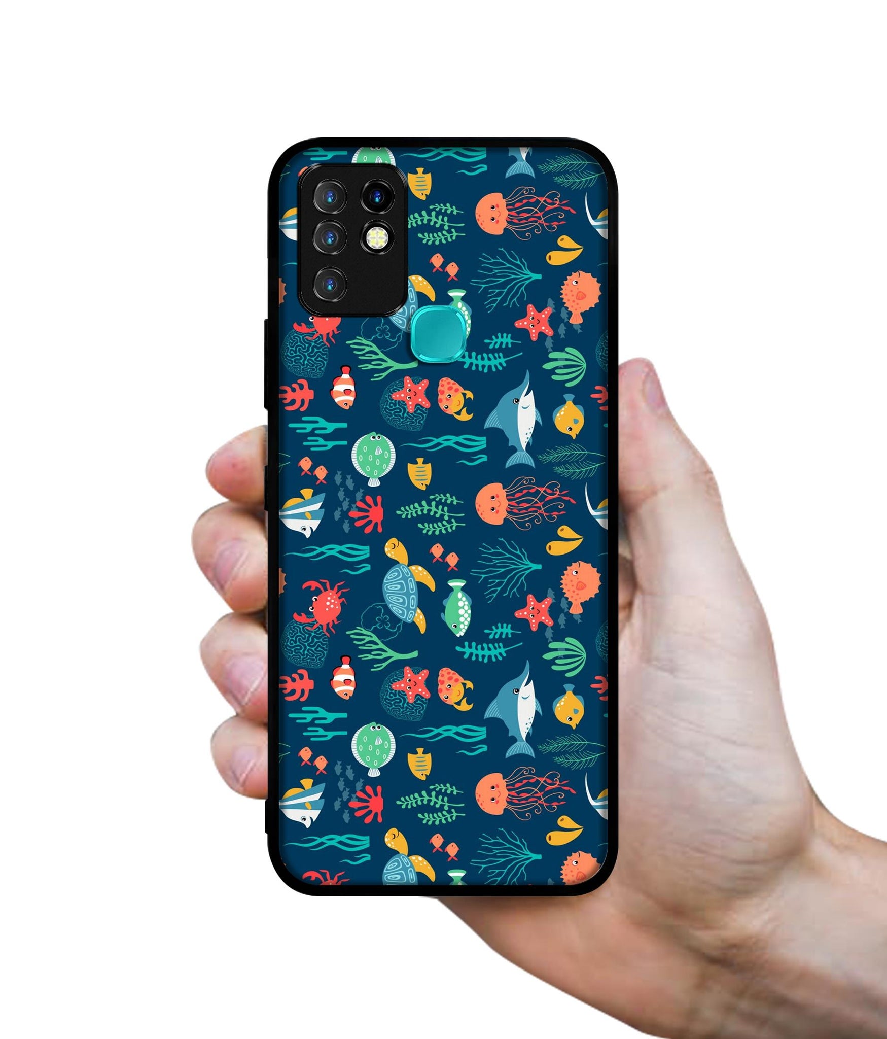 Aquarium Texture Designer 2D Printed Back Case Cover for Infinix Hot 10 4G