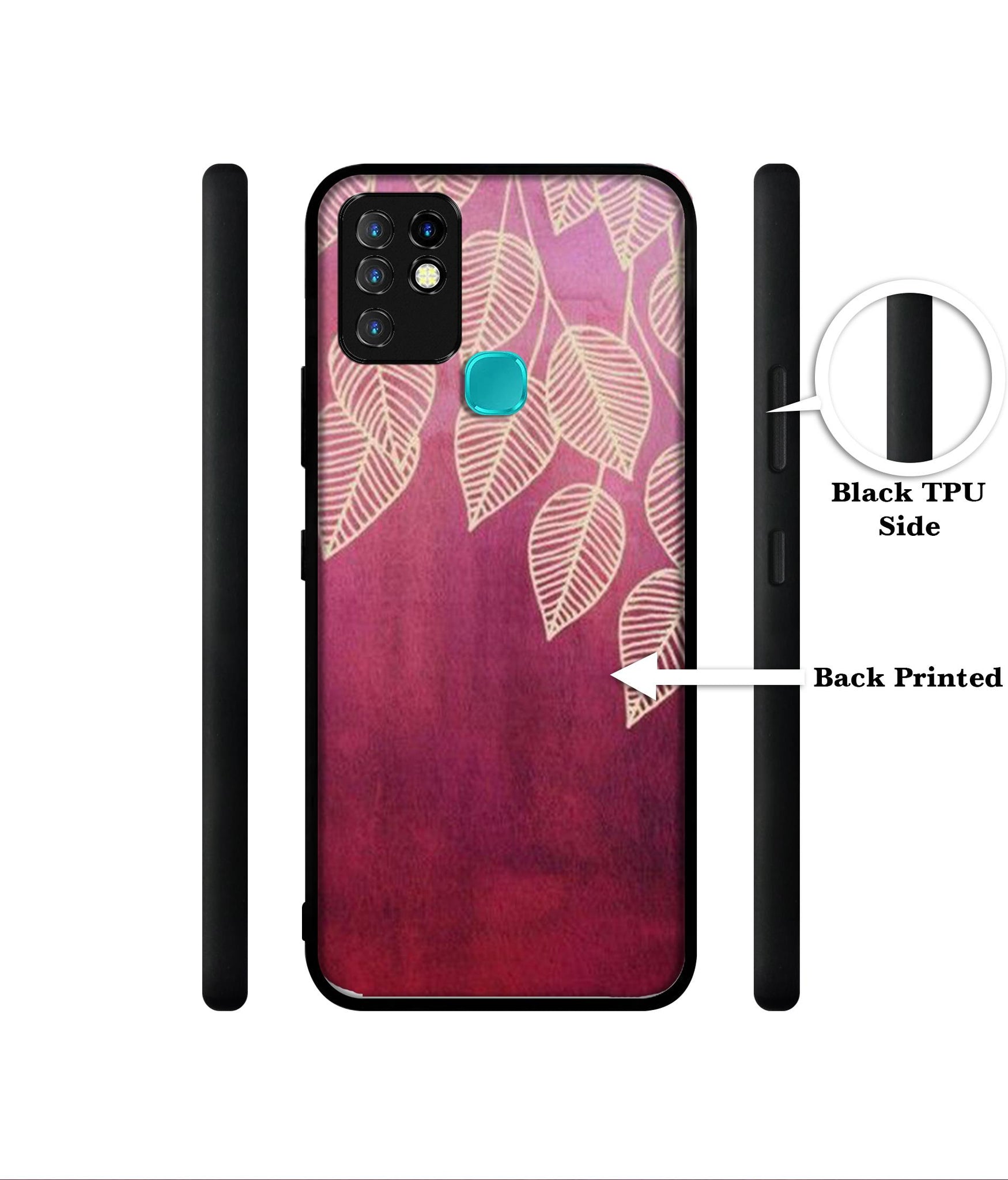 Leaf Pattern Designer 2D Printed Back Case Cover for Infinix Hot 10 4G