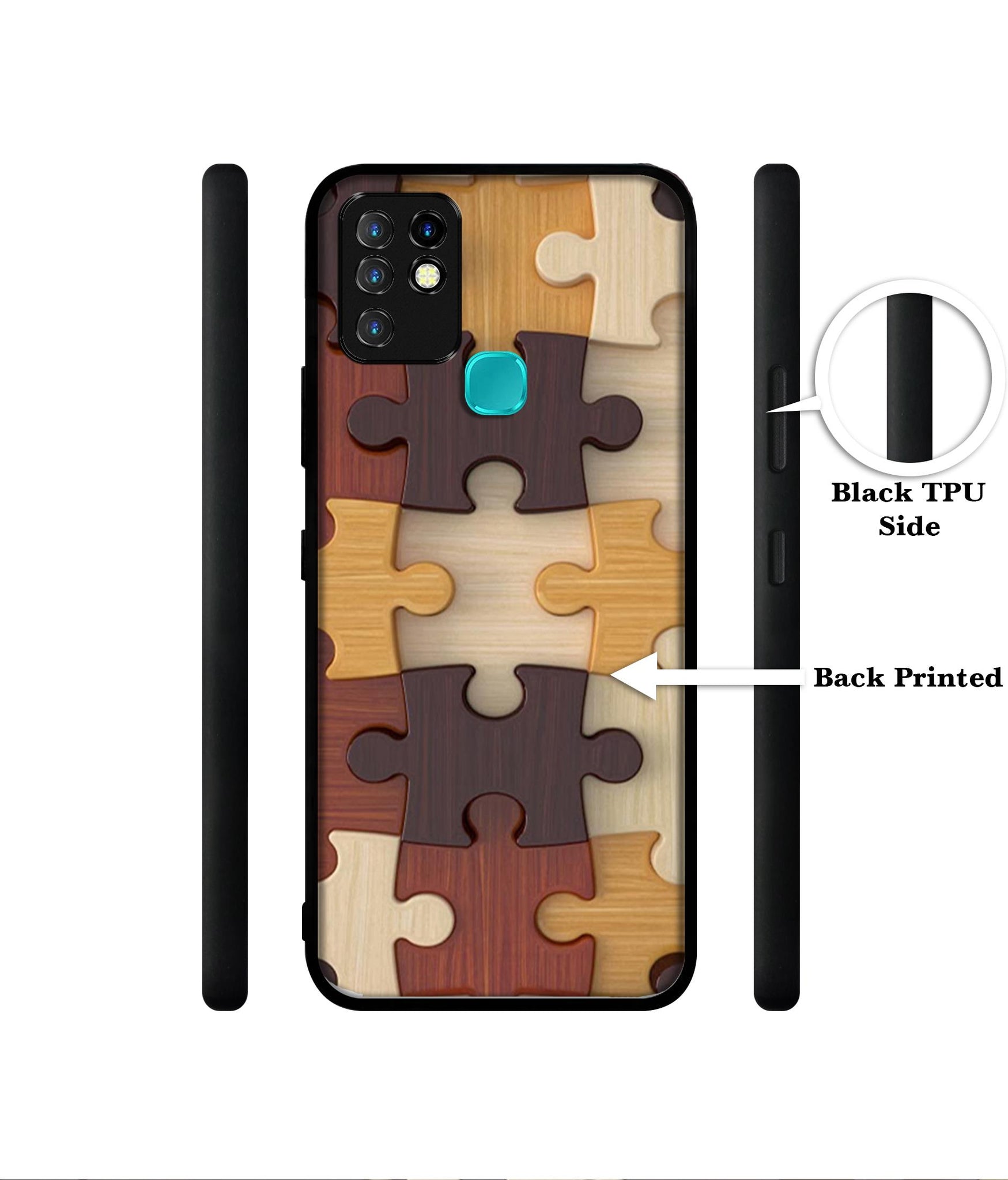 Puzzle Pattern Designer 2D Printed Back Case Cover for Infinix Hot 10 4G