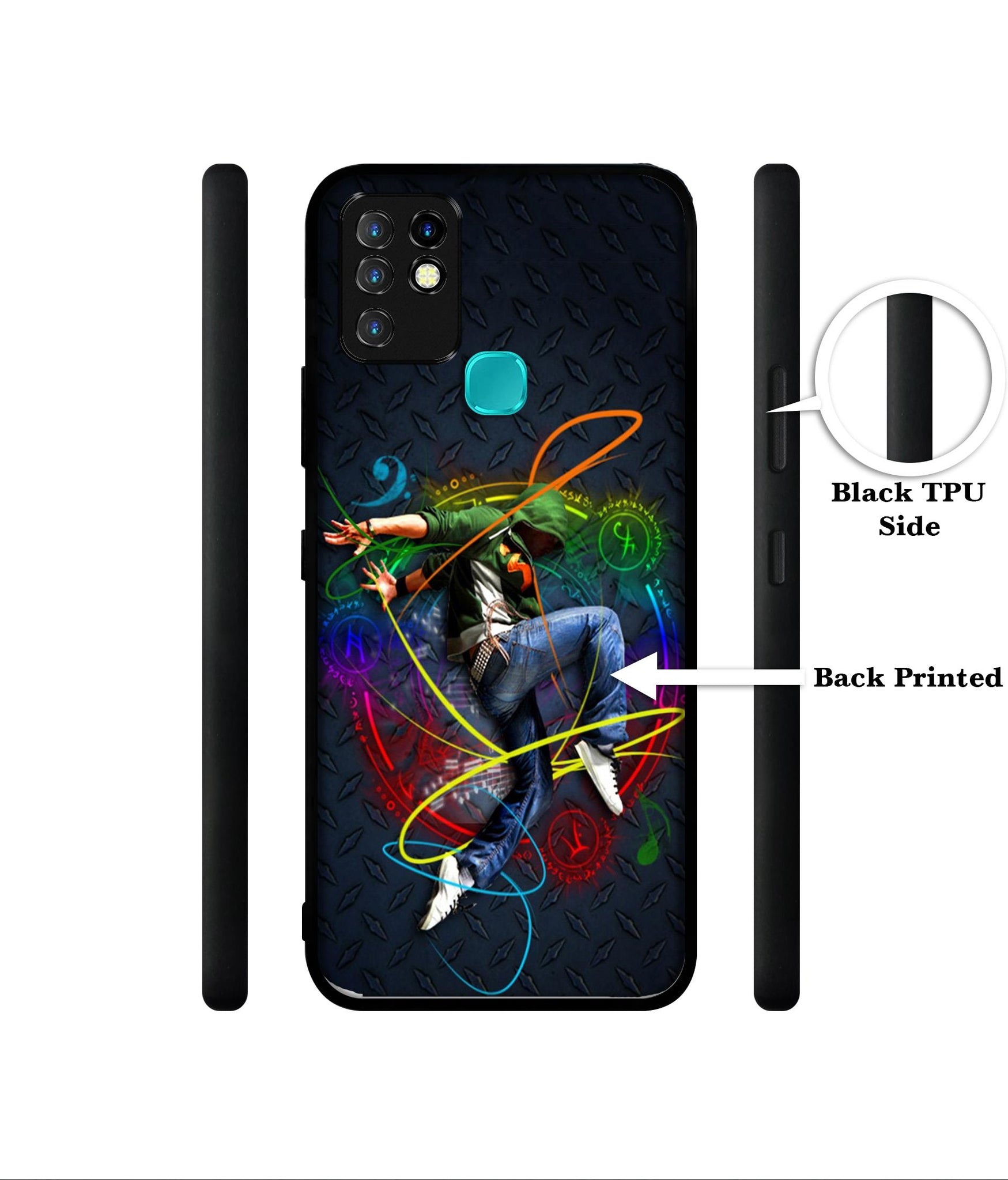 Boy With Music Designer 2D Printed Back Case Cover for Infinix Hot 10 4G