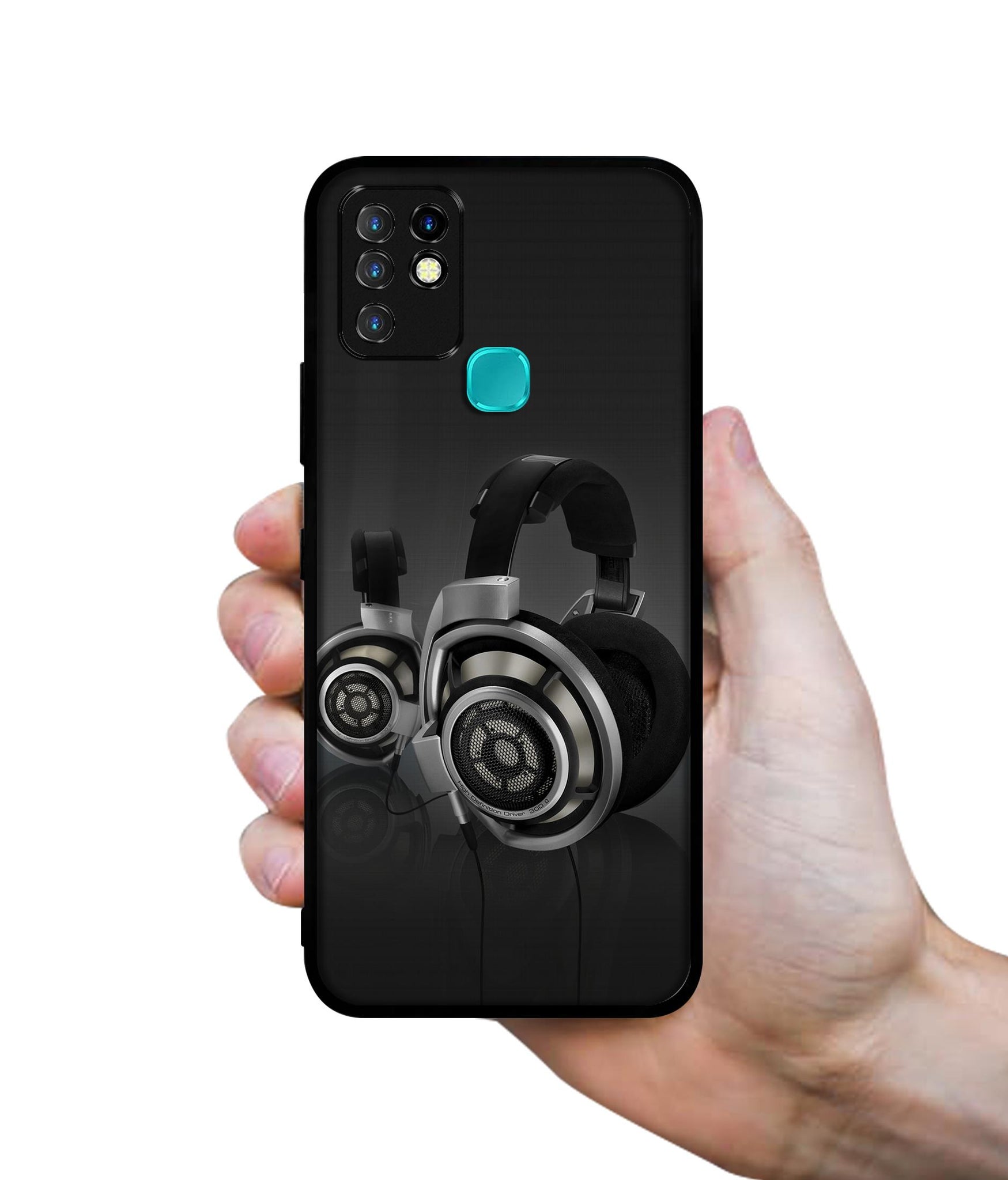 Head Phone Designer 2D Printed Back Case Cover for Infinix Hot 10 4G