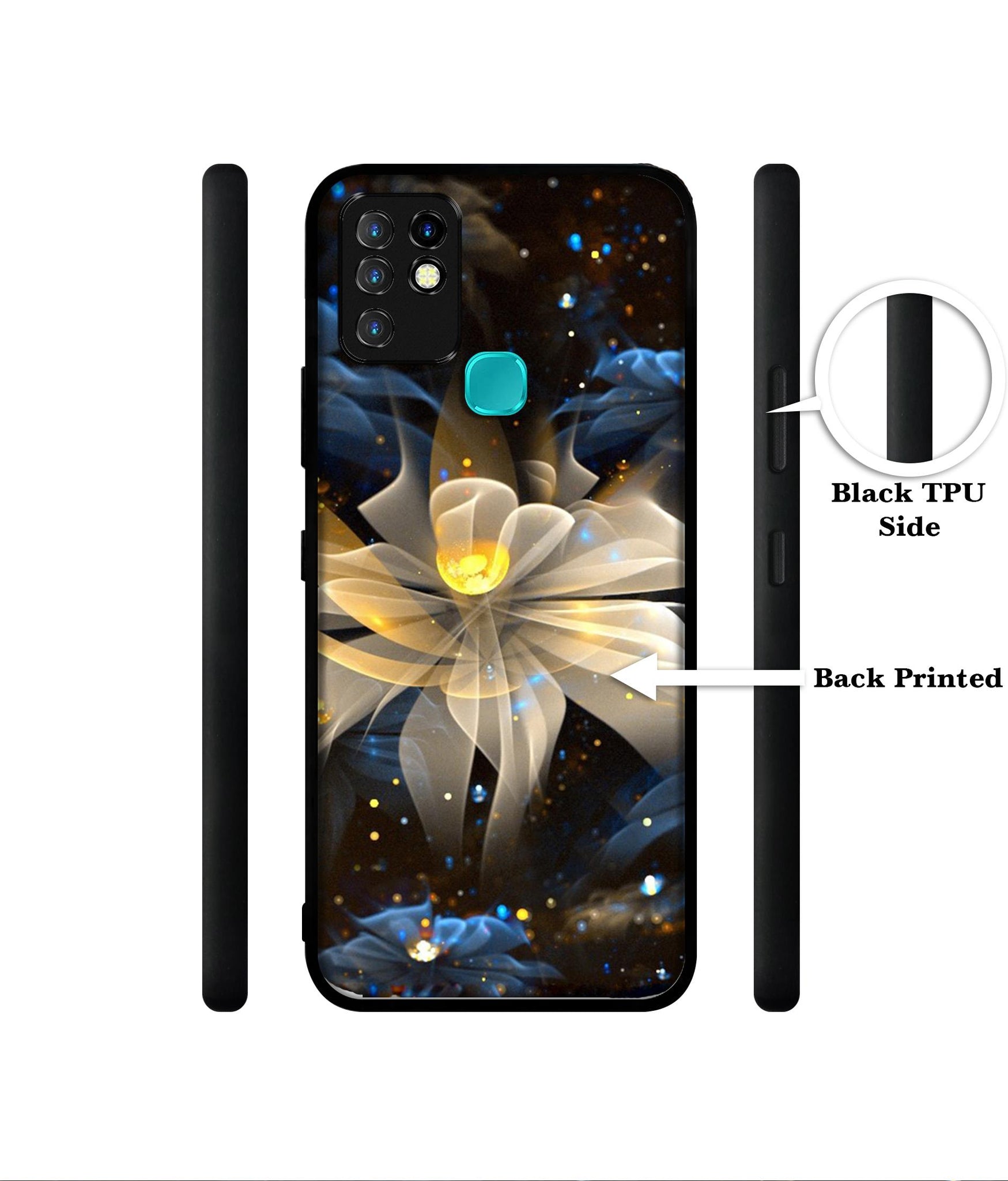 Art Flower Designer 2D Printed Back Case Cover for Infinix Hot 10 4G