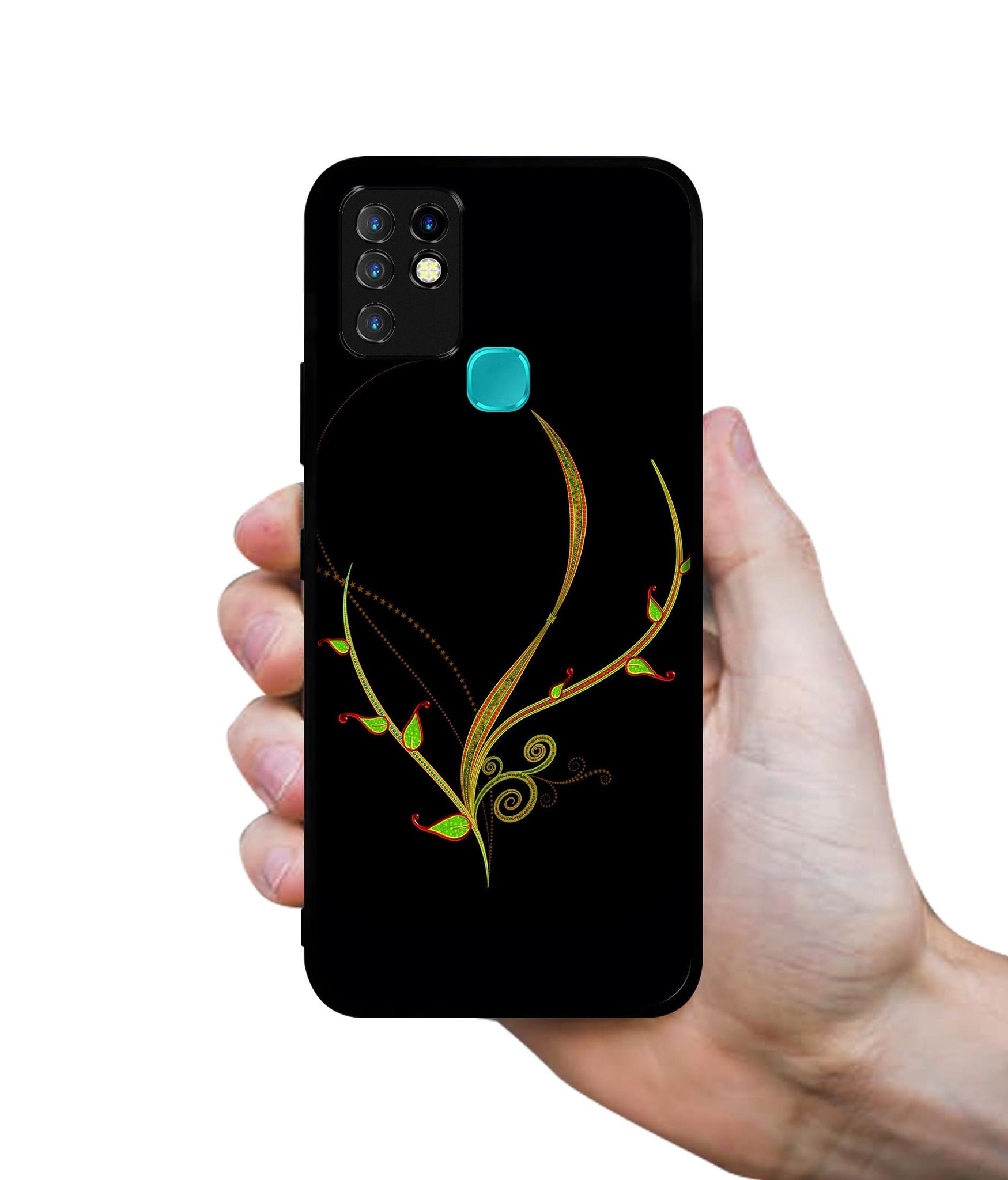 Yellow Pattern Designer 2D Printed Back Case Cover for Infinix Hot 10 4G