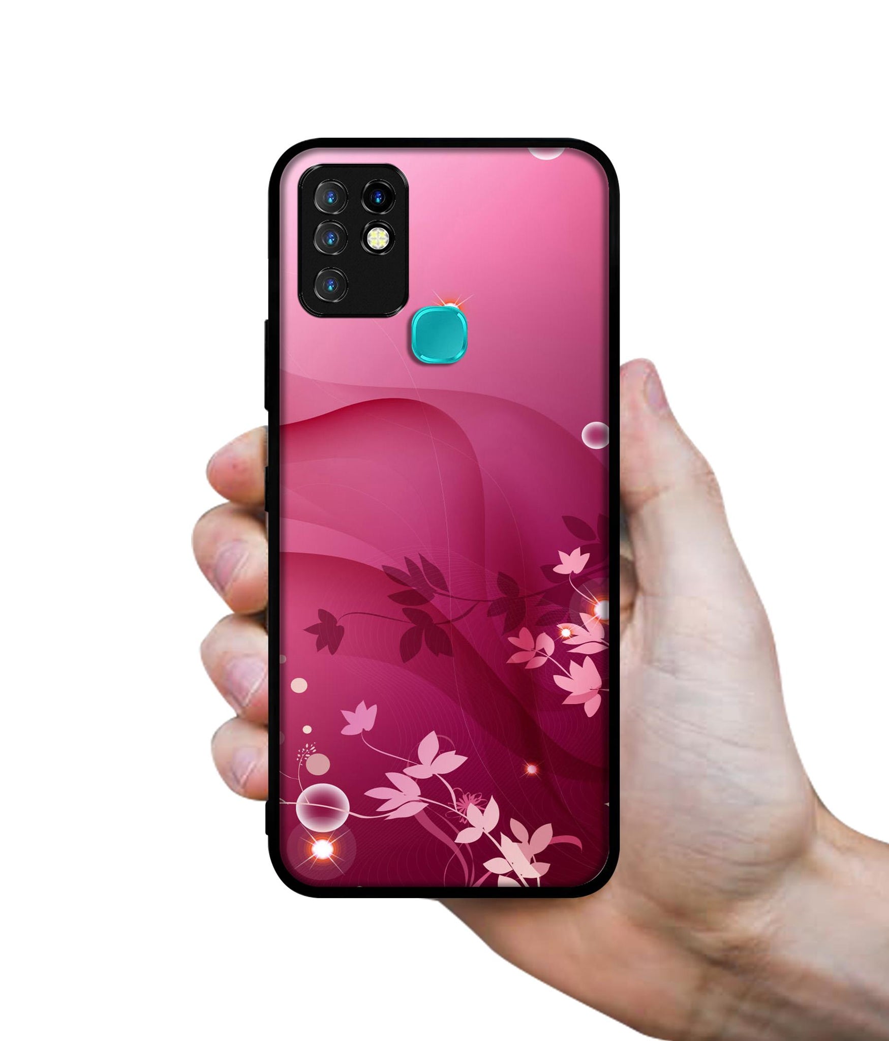 Pink Abstract Designer 2D Printed Back Case Cover for Infinix Hot 10 4G