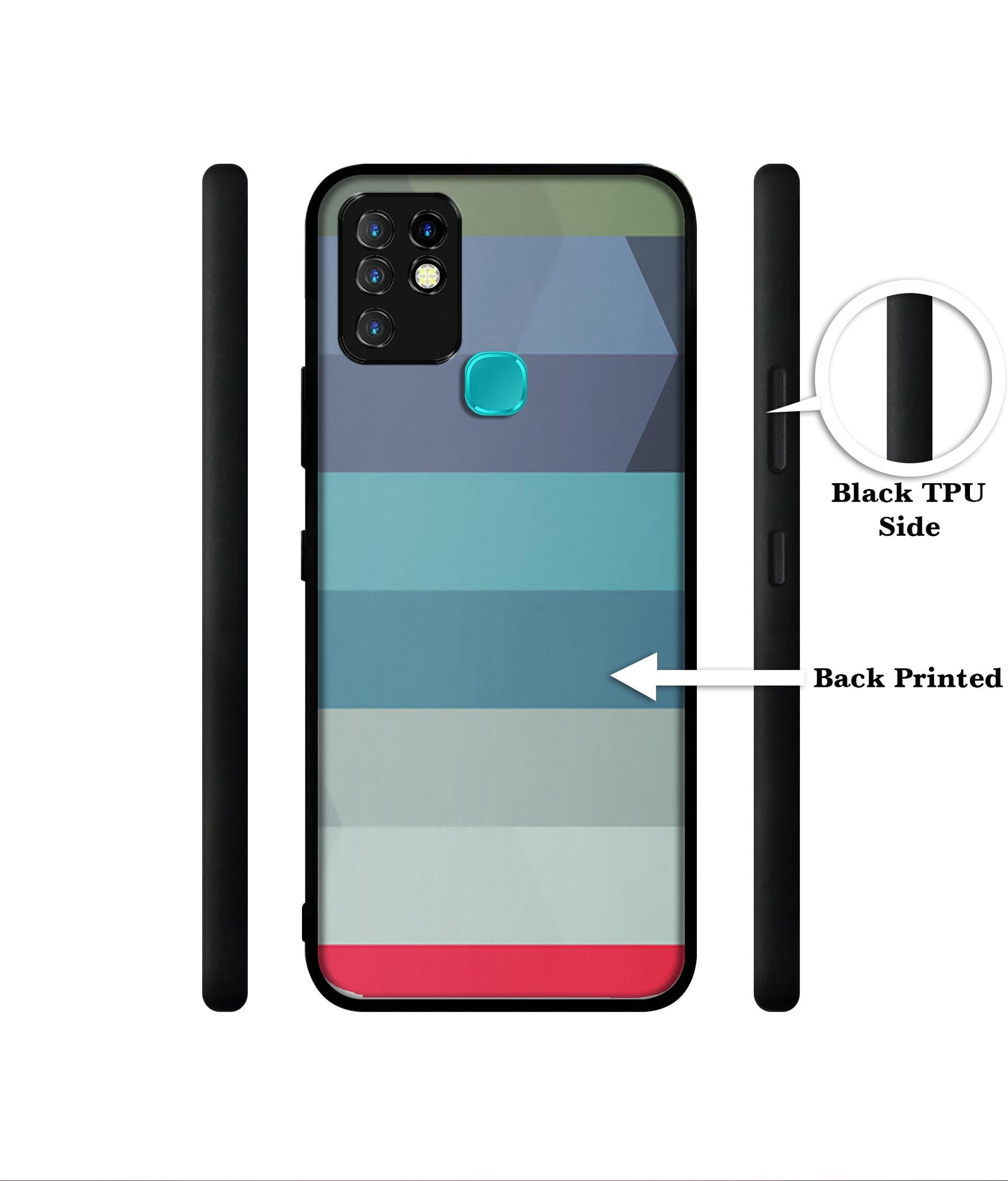 Colorful Lines Designer 2D Printed Back Case Cover for Infinix Hot 10 4G