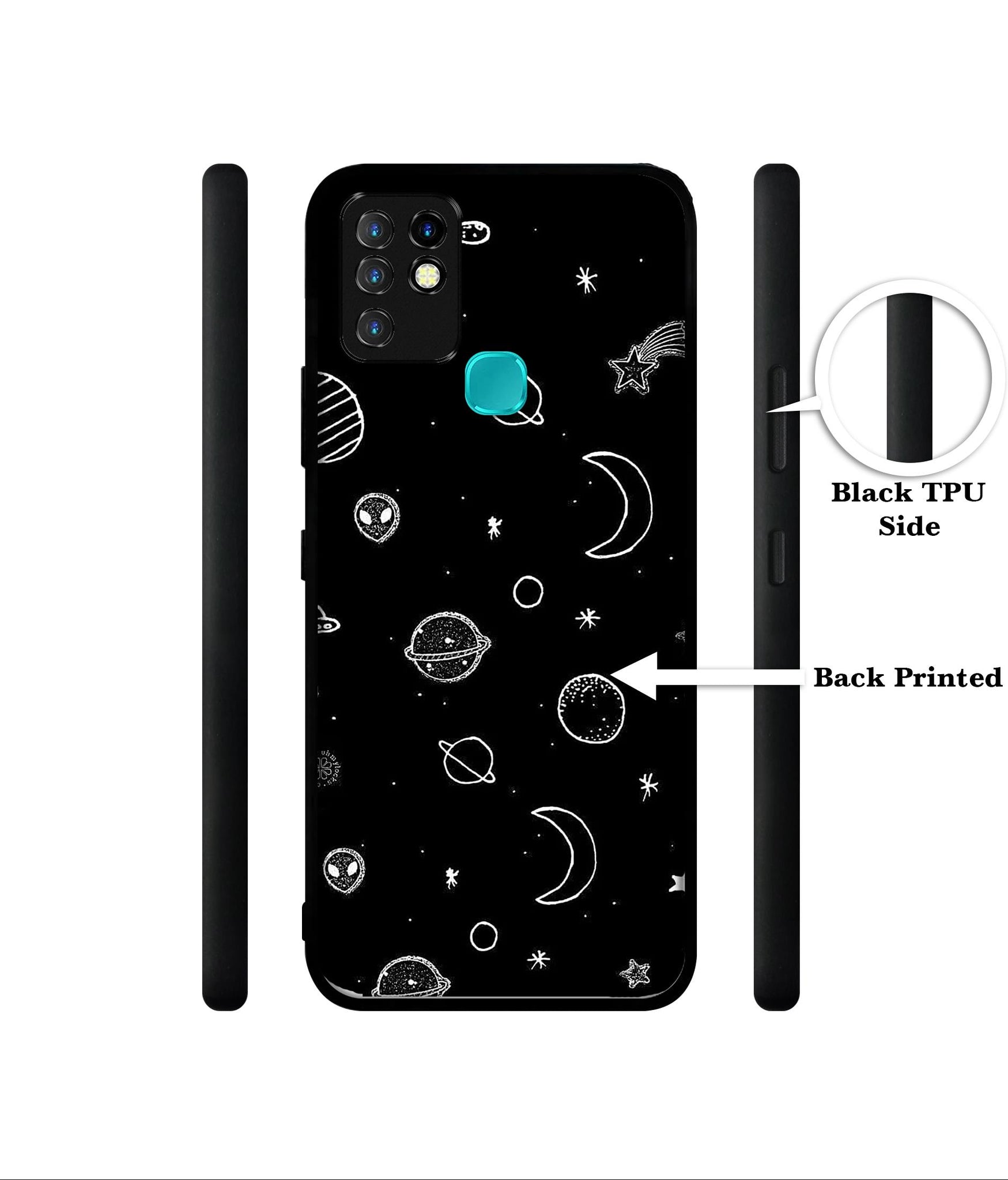 Space Stars Universe Designer 2D Printed Back Case Cover for Infinix Hot 10 4G
