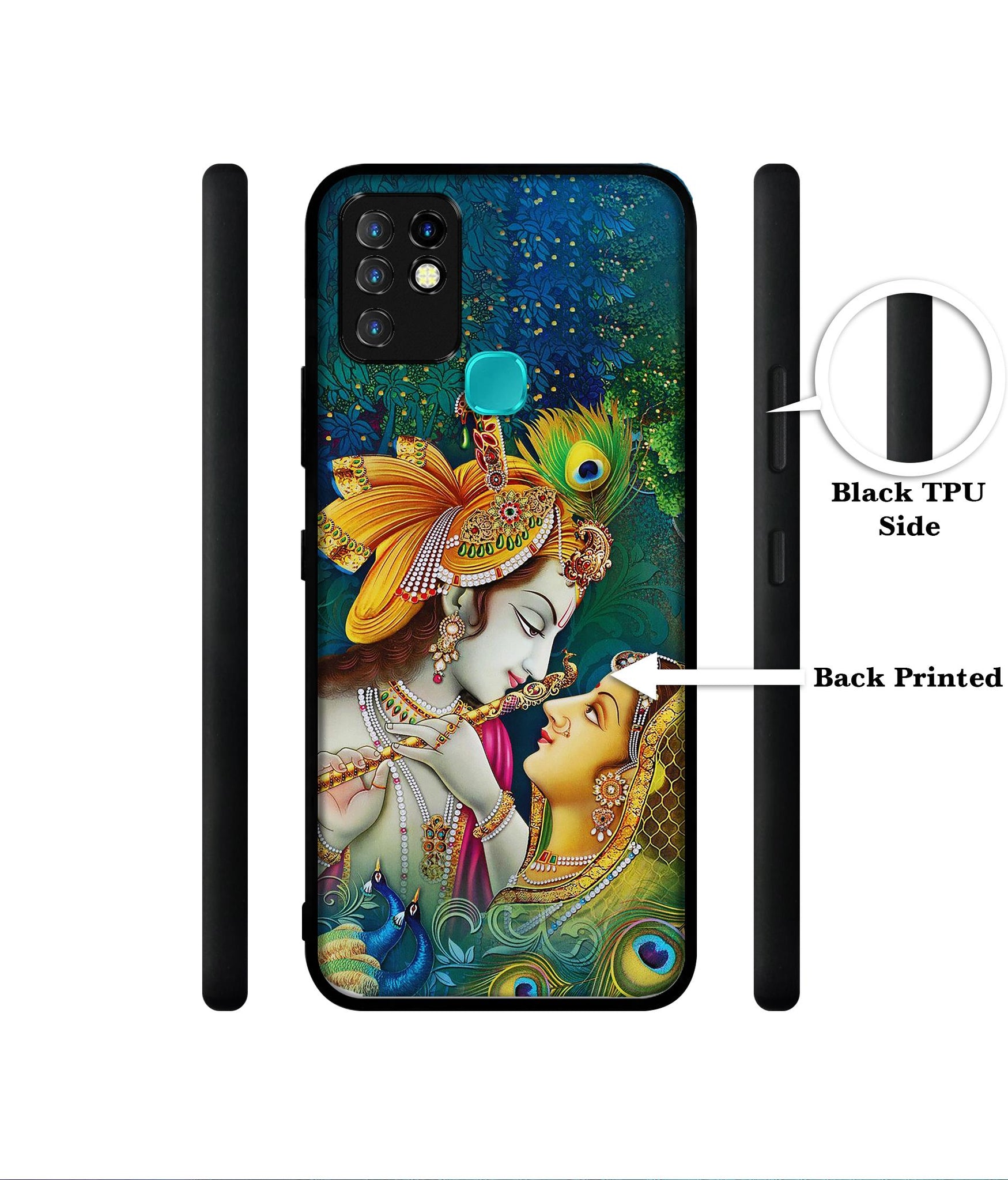 Radha Kishan Love Designer 2D Printed Back Case Cover for Infinix Hot 10 4G