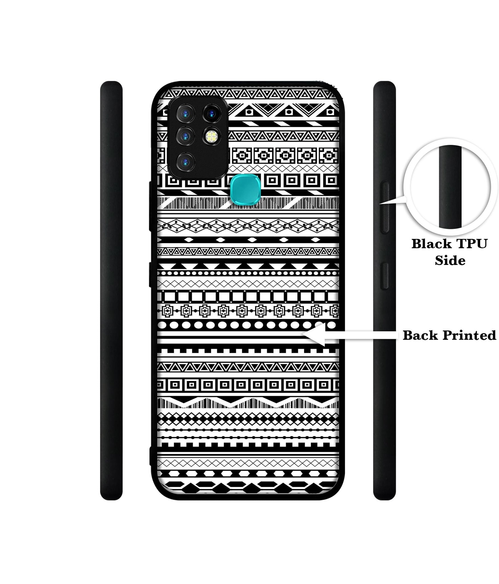 Black & White Patterns Designer 2D Printed Back Case Cover for Infinix Hot 10 4G