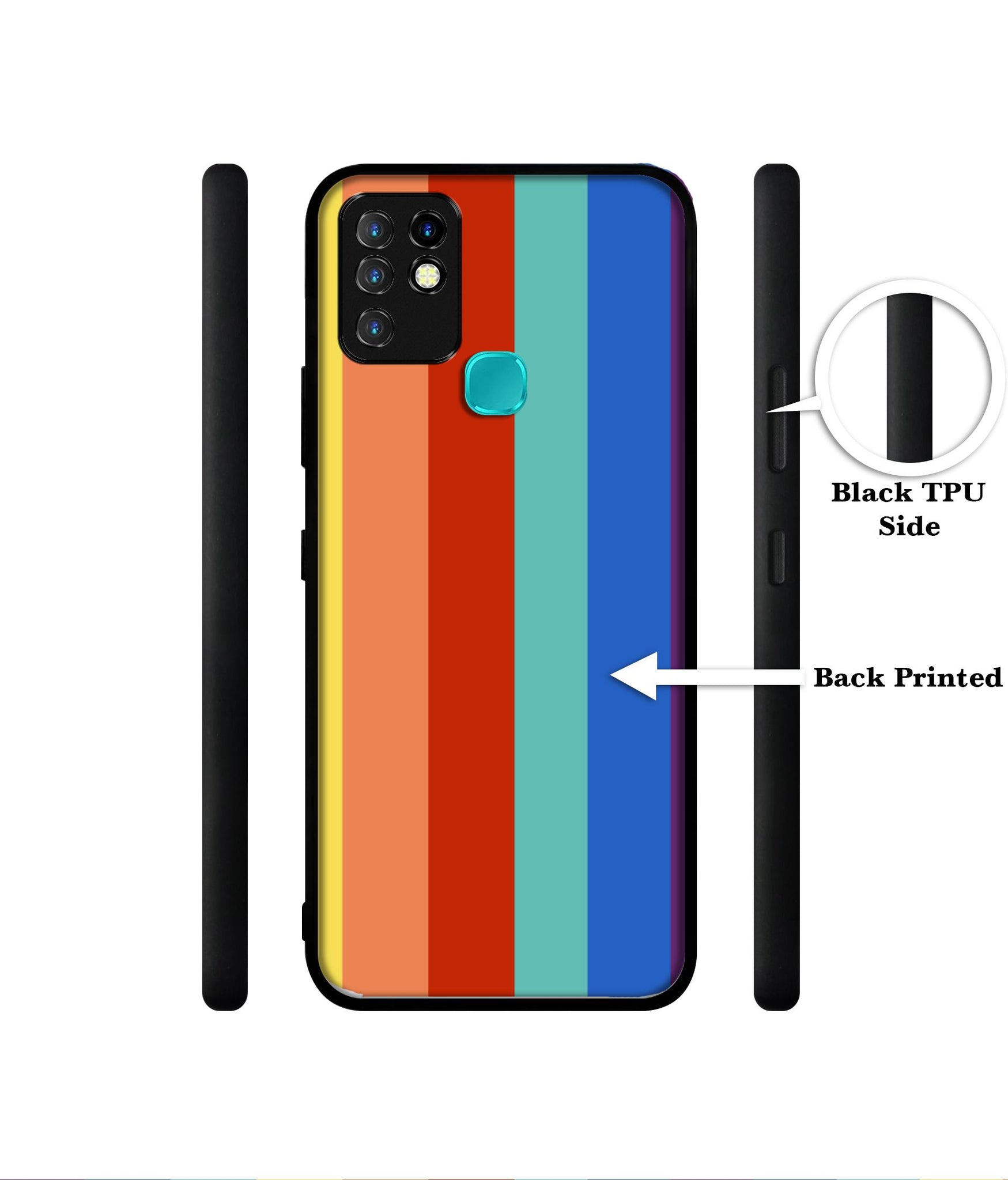 Rainbow Colors Designer 2D Printed Back Case Cover for Infinix Hot 10 4G