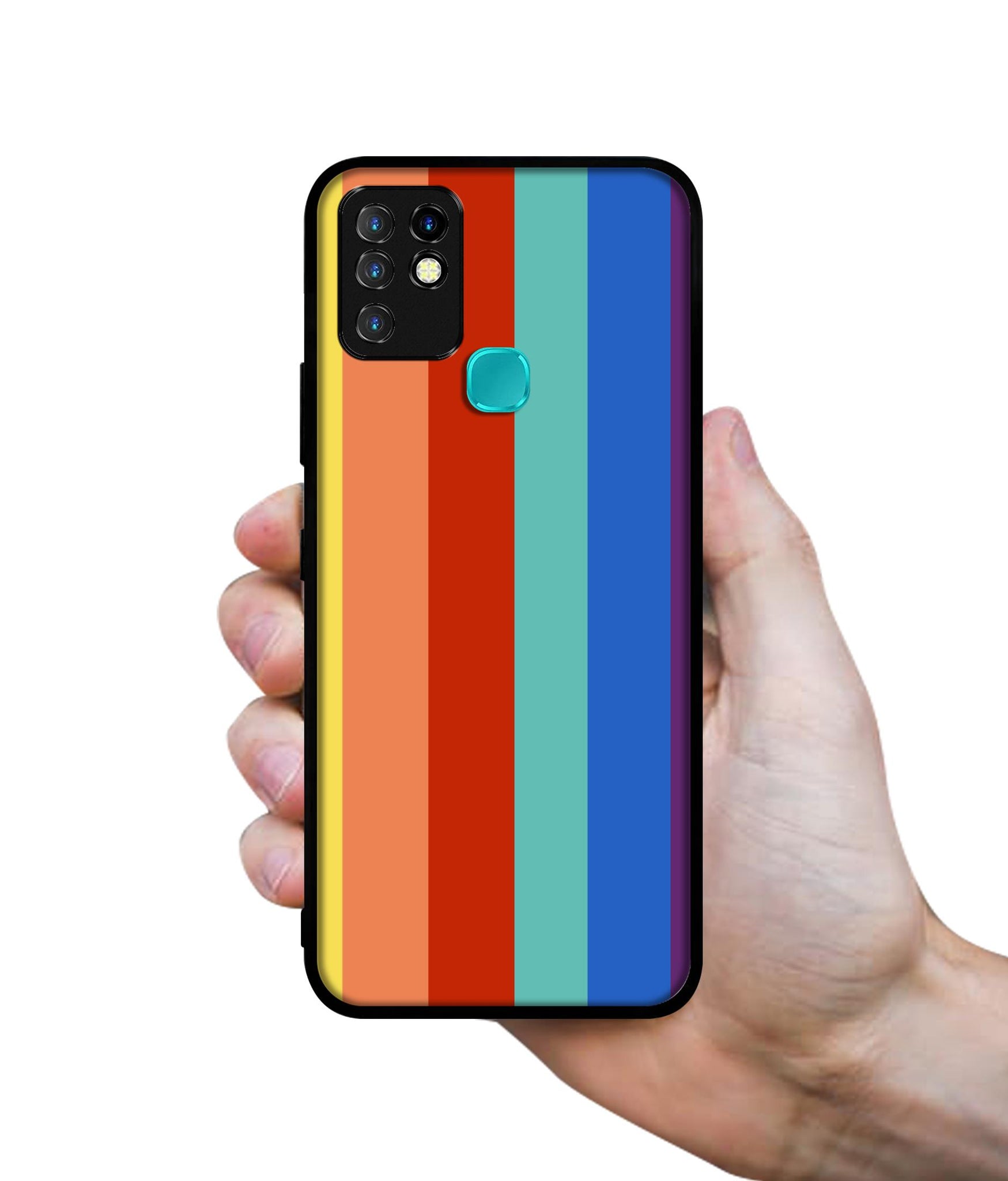 Rainbow Colors Designer 2D Printed Back Case Cover for Infinix Hot 10 4G