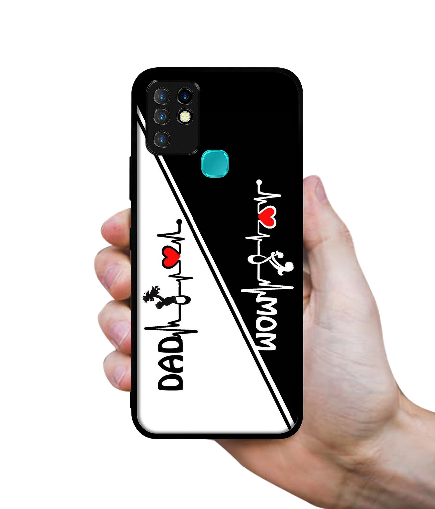 Mom and Dad Lover Designer 2D Printed Back Case Cover for Infinix Hot 10 4G