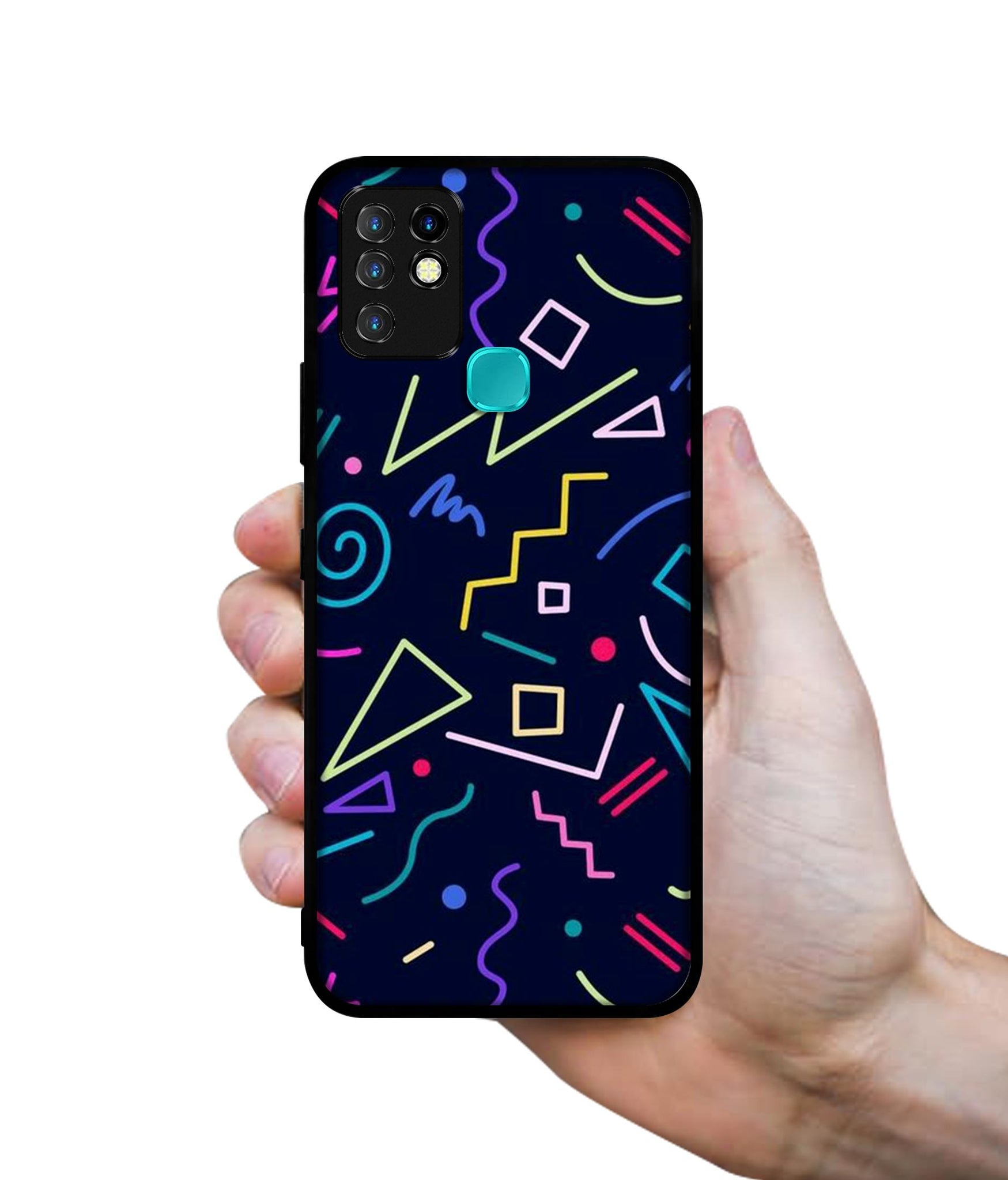 Retro Abstract Designer 2D Printed Back Case Cover for Infinix Hot 10 4G