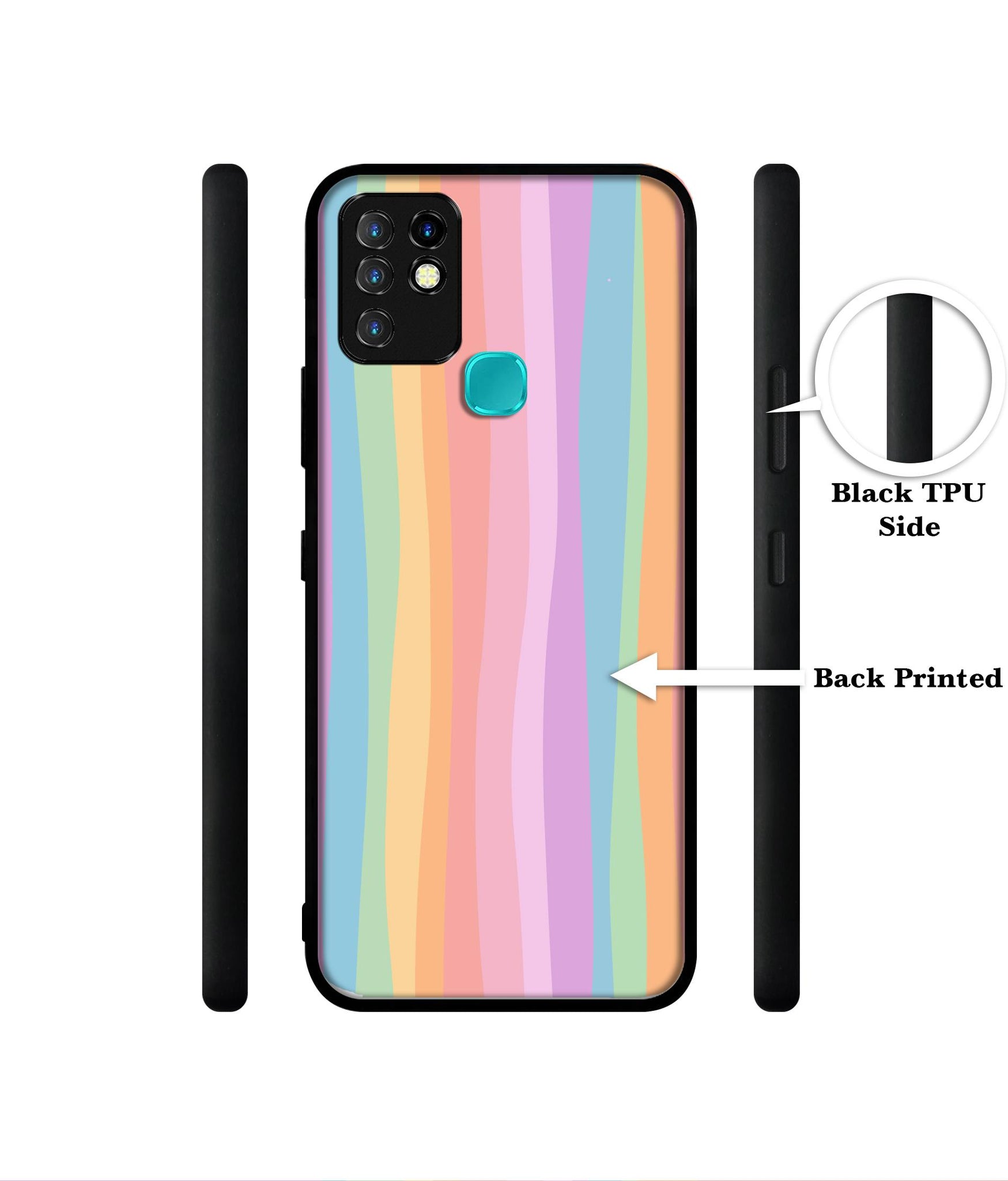 Cool Rainbow Designer 2D Printed Back Case Cover for Infinix Hot 10 4G