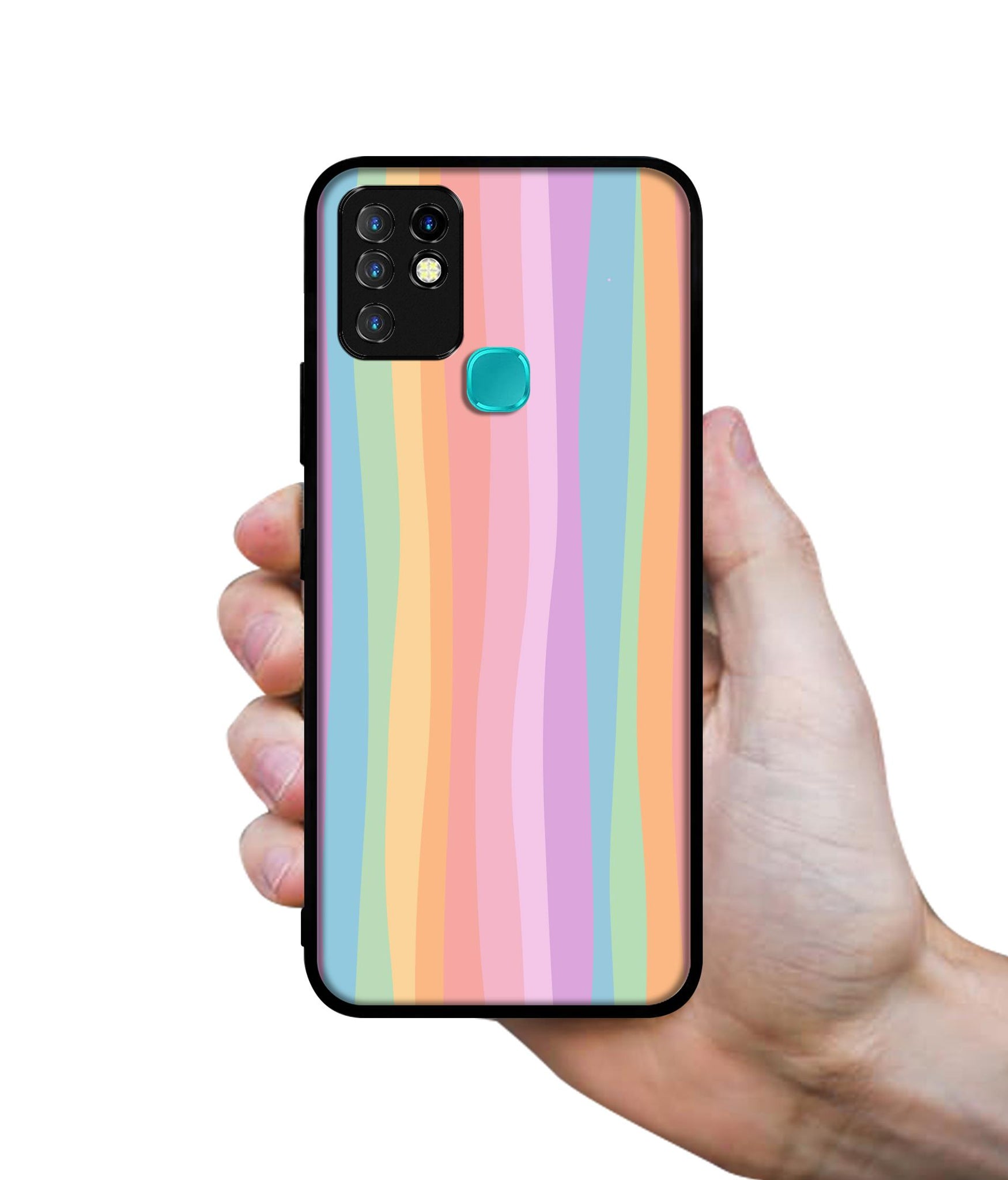 Cool Rainbow Designer 2D Printed Back Case Cover for Infinix Hot 10 4G