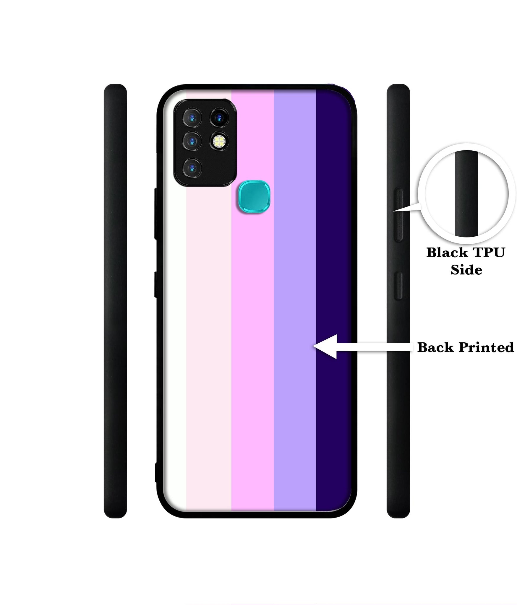 Pink and Purple Lines Designer 2D Printed Back Case Cover for Infinix Hot 10 4G