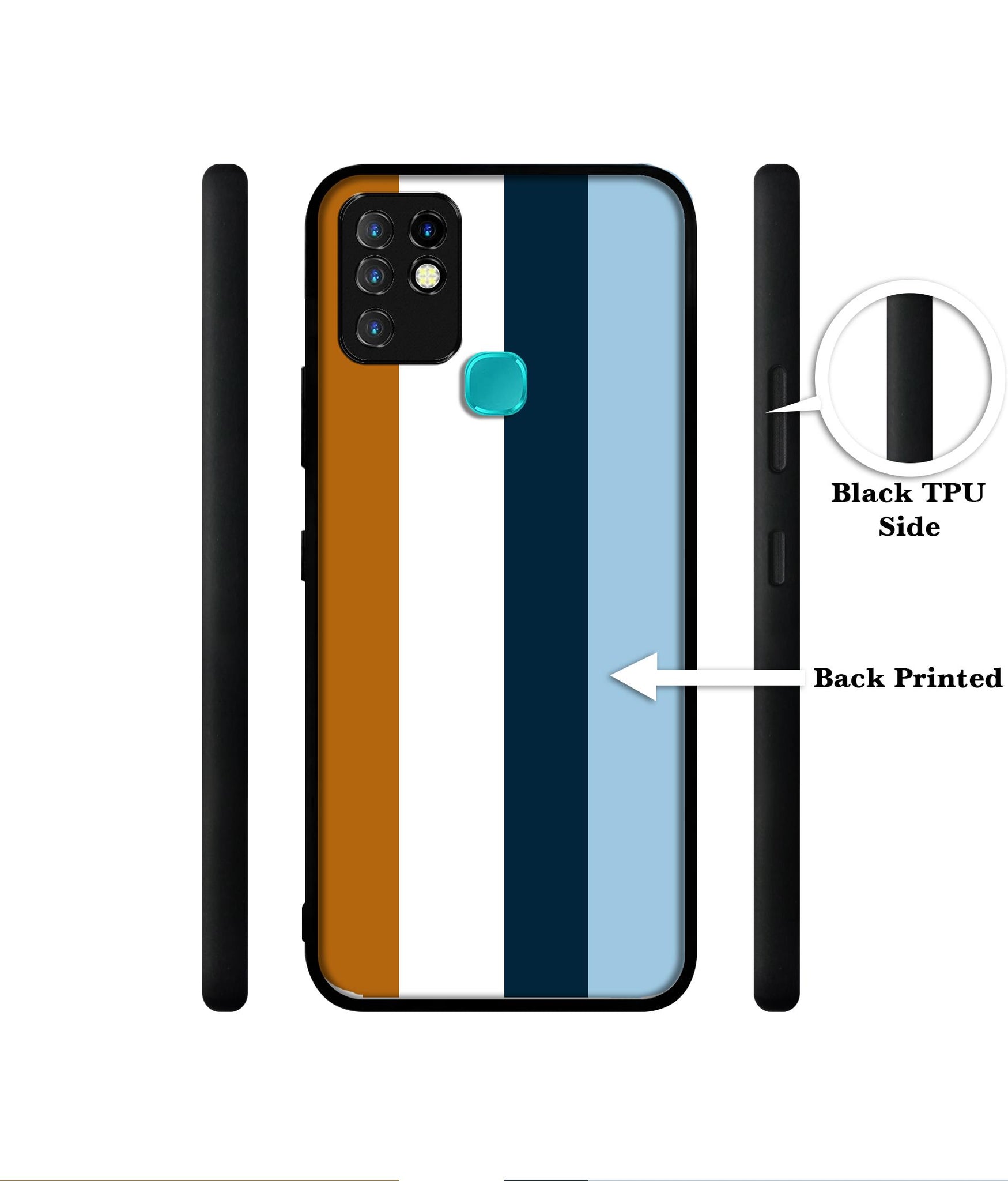 Color Stripes Designer 2D Printed Back Case Cover for Infinix Hot 10 4G