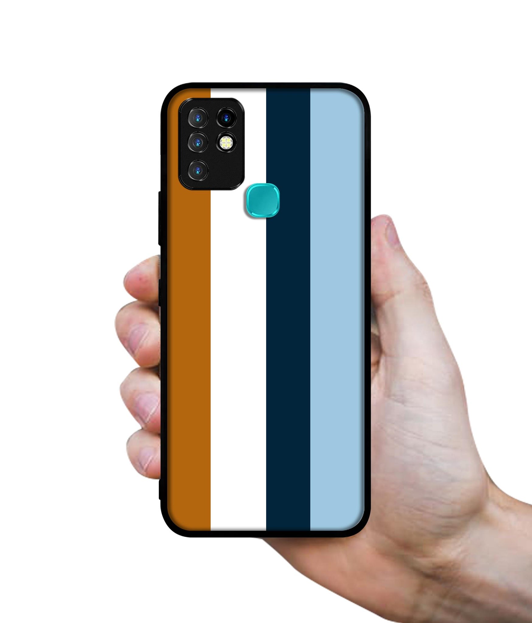 Color Stripes Designer 2D Printed Back Case Cover for Infinix Hot 10 4G