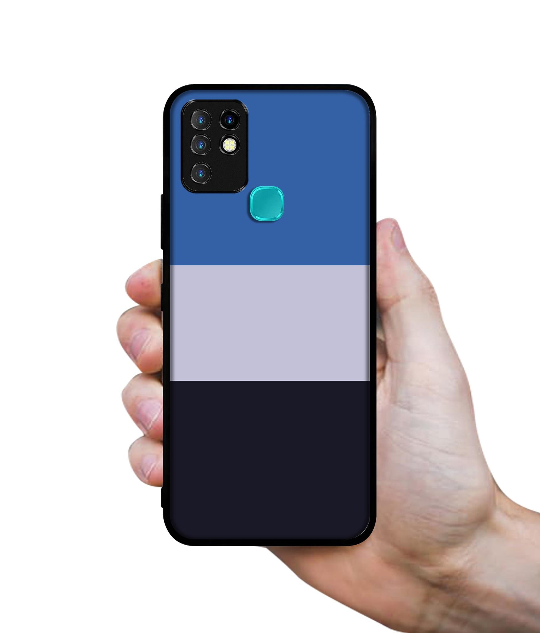 Three Color Stripes Designer 2D Printed Back Case Cover for Infinix Hot 10 4G