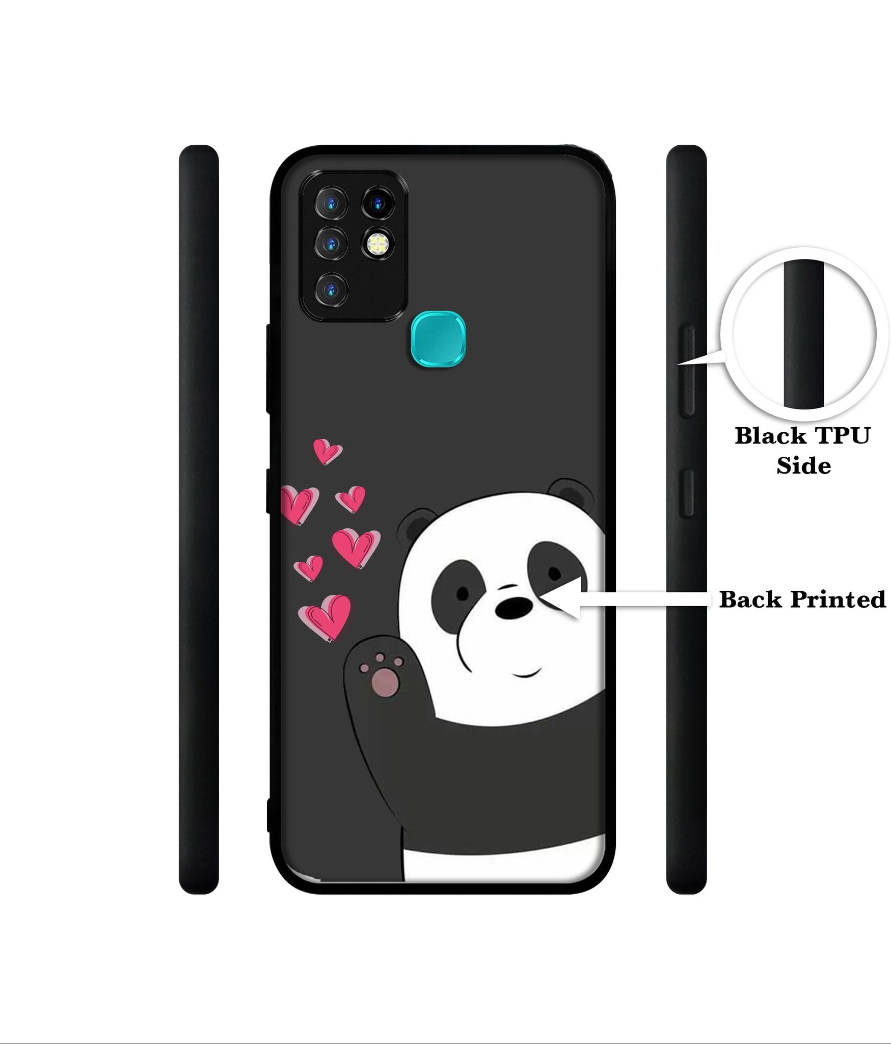 Love Panda Designer 2D Printed Back Case Cover for Infinix Hot 10 4G