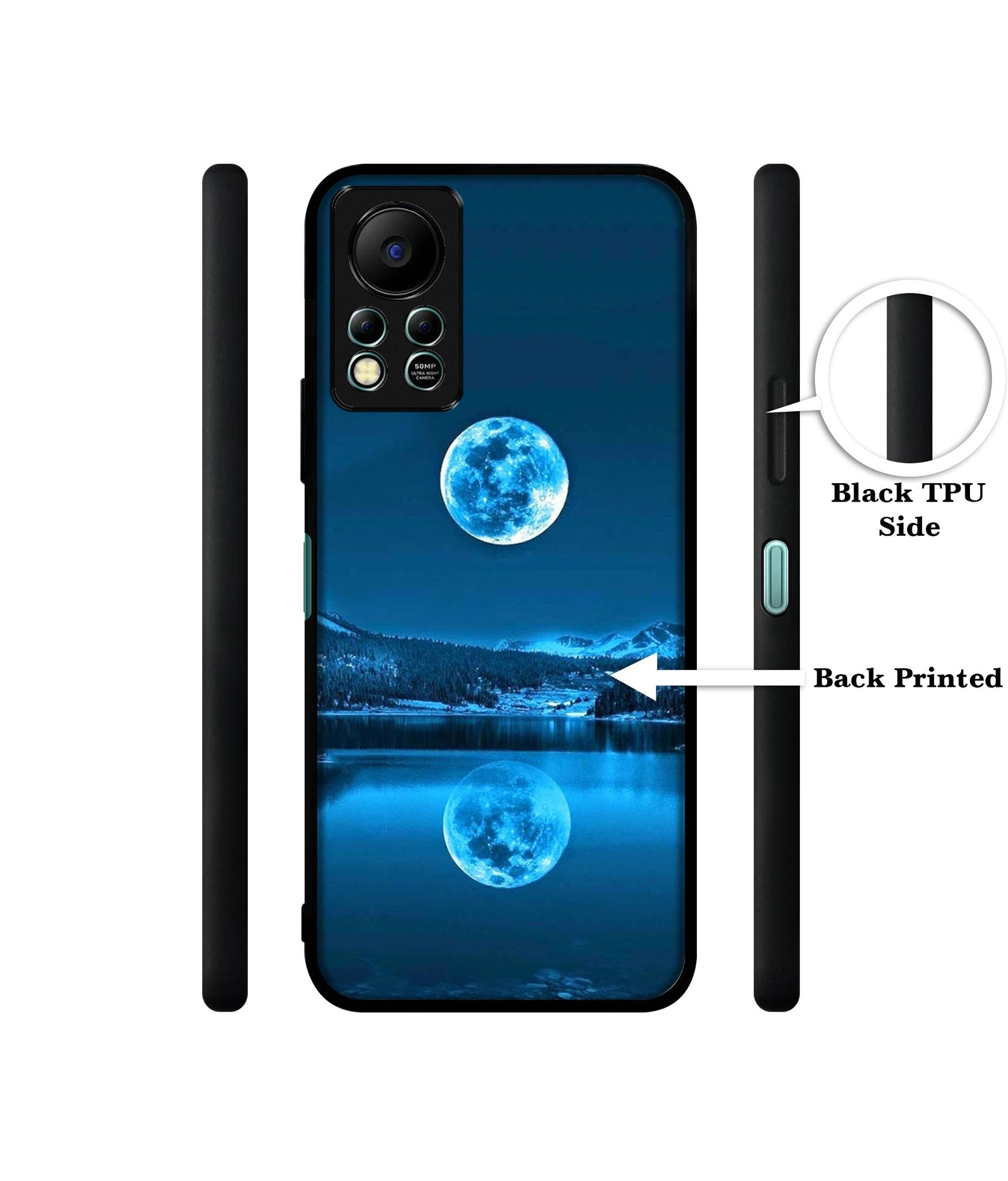 Awesome Moon Designer 2D Printed Back Case Cover for Infinix Hot 11S 4G