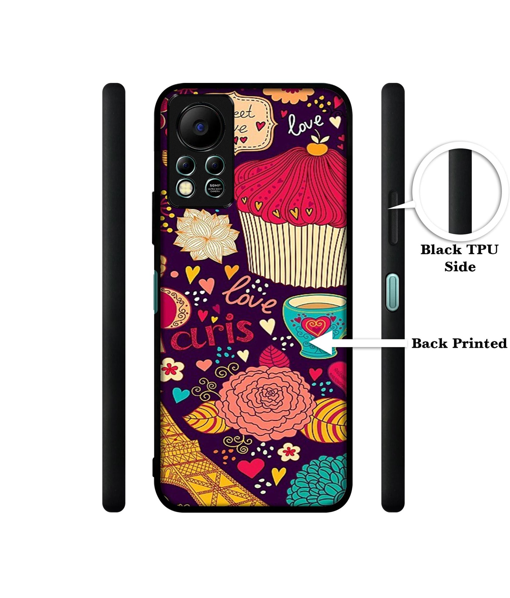 Paris Flower Love Designer 2D Printed Back Case Cover for Infinix Hot 11S 4G