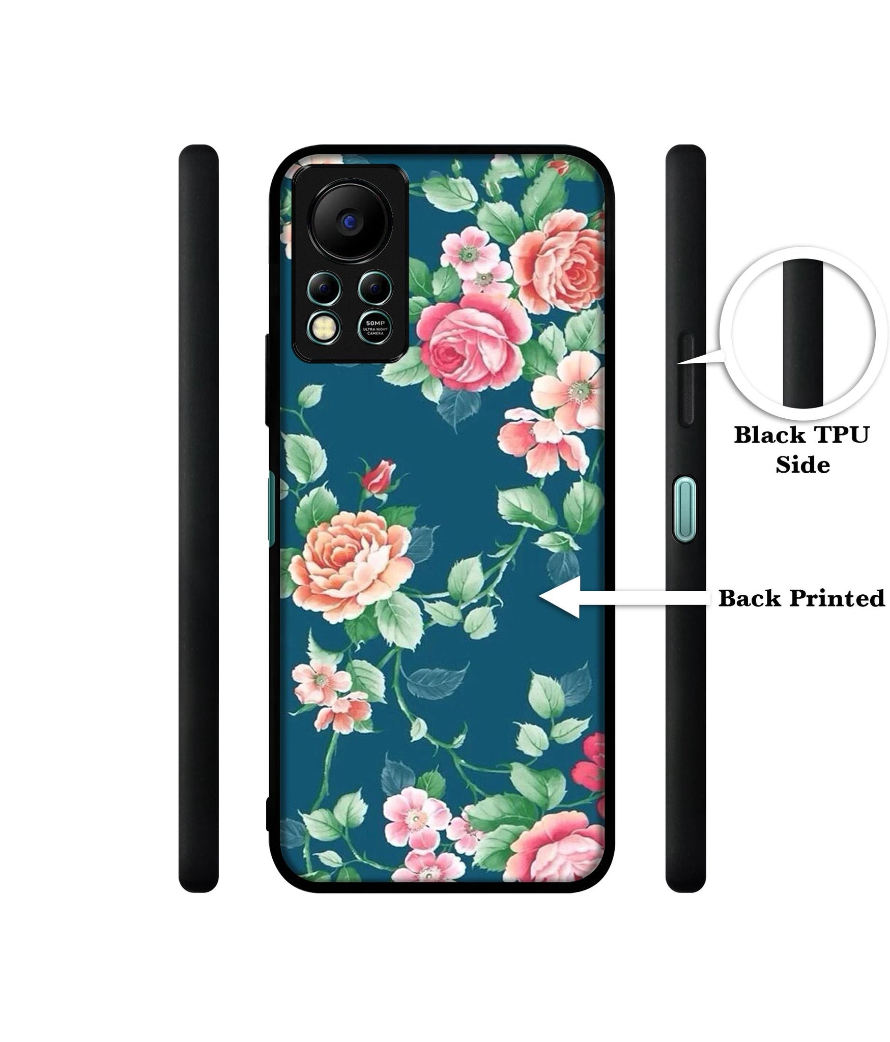 Vintage Floral Designer 2D Printed Back Case Cover for Infinix Hot 11S 4G