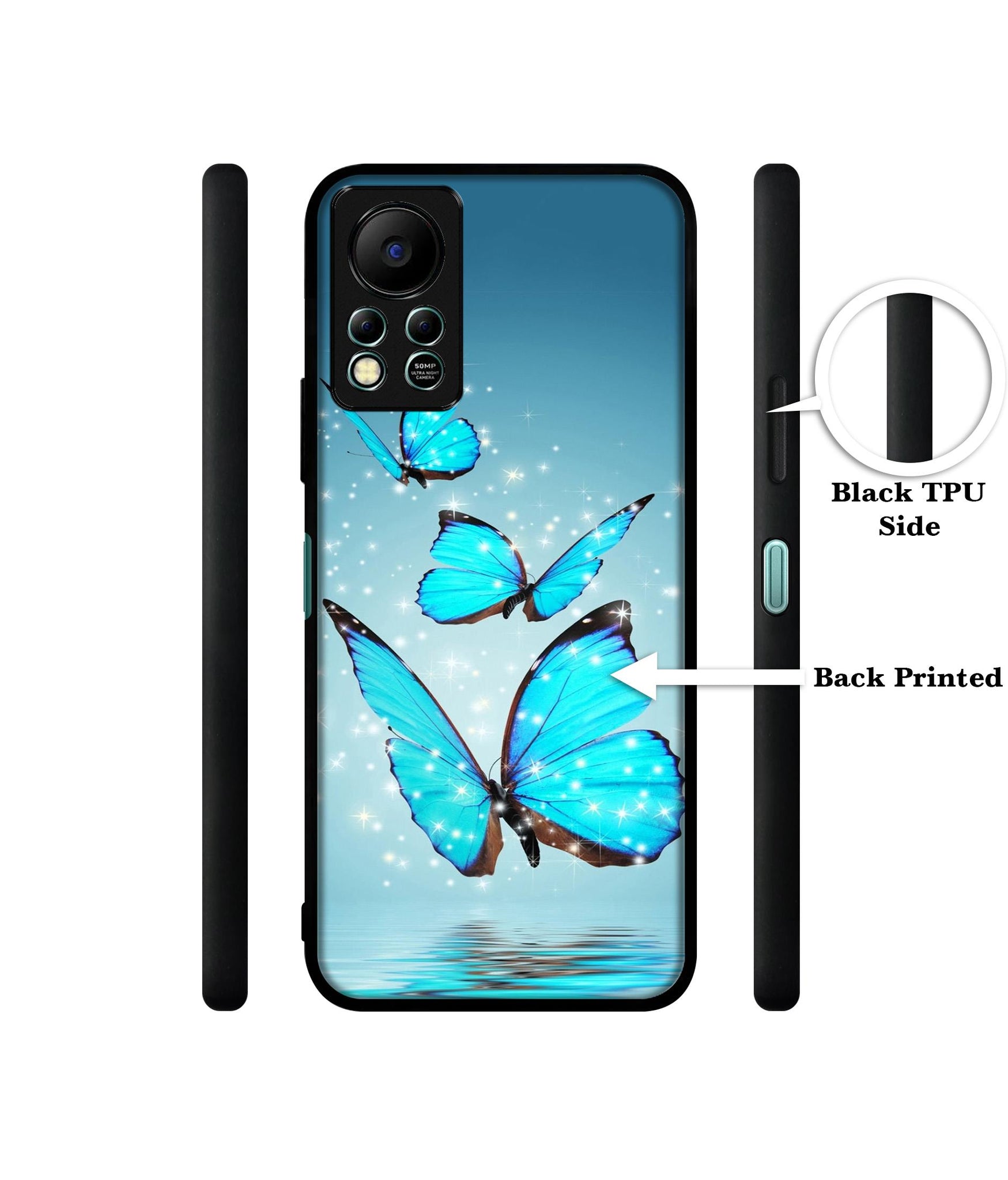 Flying Butterflies Designer 2D Printed Back Case Cover for Infinix Hot 11S 4G