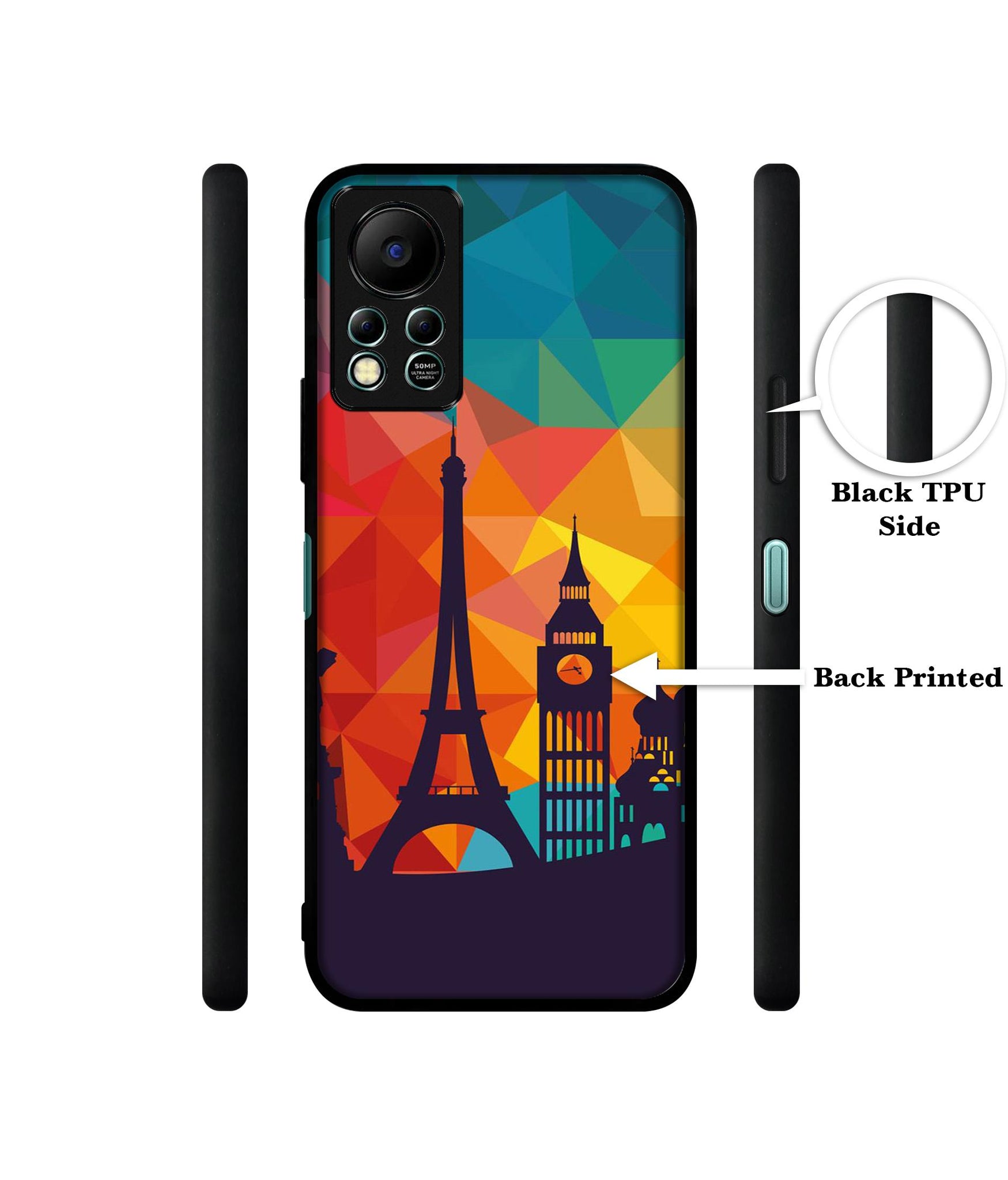 Colored Paris Designer 2D Printed Back Case Cover for Infinix Hot 11S 4G
