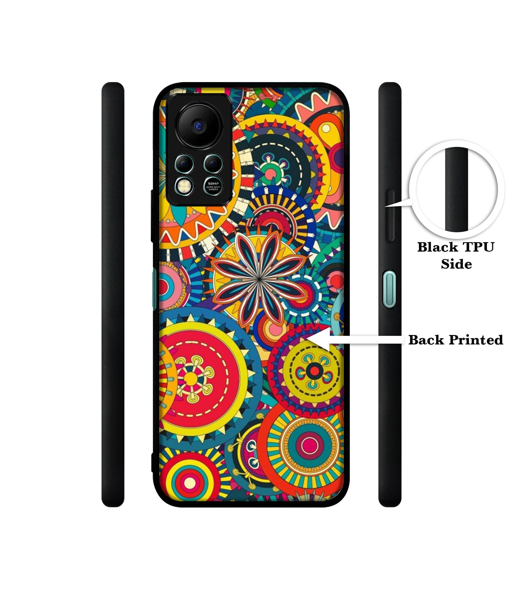 Ring Pattern Print Designer 2D Printed Back Case Cover for Infinix Hot 11S 4G