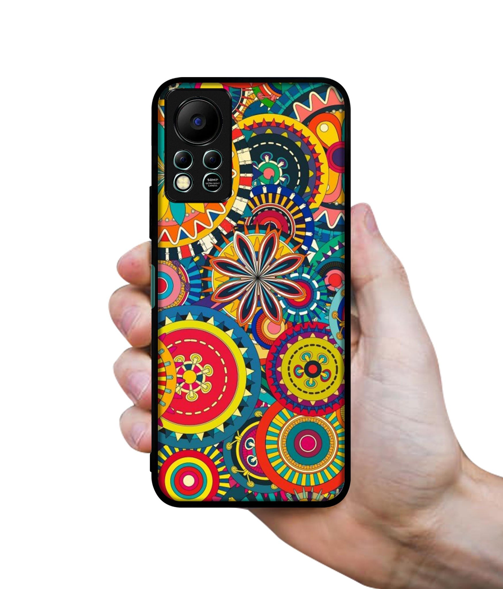 Ring Pattern Print Designer 2D Printed Back Case Cover for Infinix Hot 11S 4G