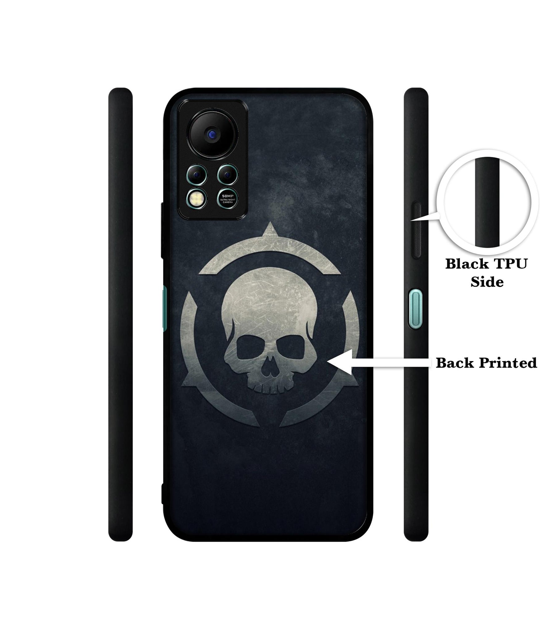 Skull Pattern Print Designer 2D Printed Back Case Cover for Infinix Hot 11S 4G