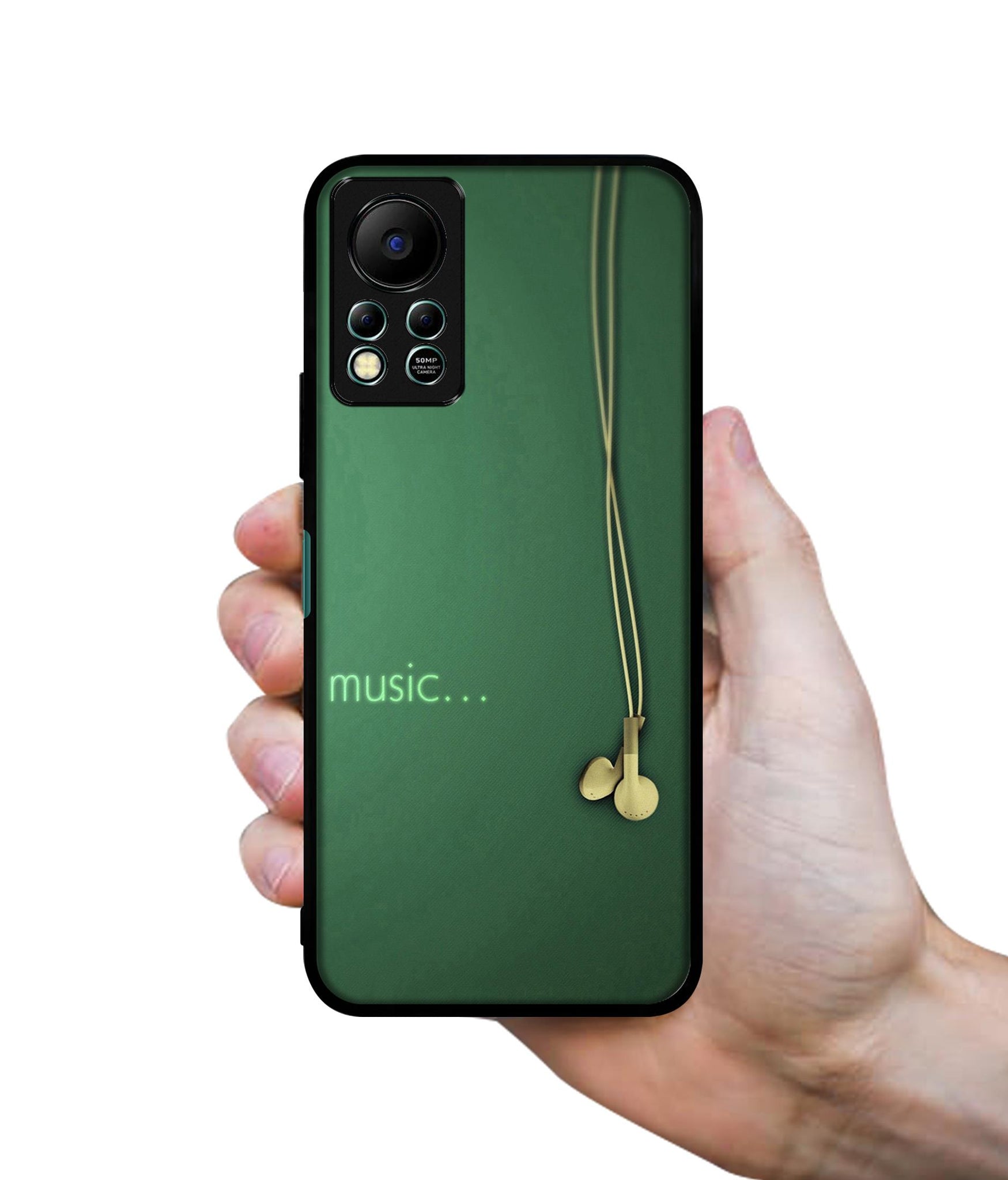 Headphone Music Designer 2D Printed Back Case Cover for Infinix Hot 11S 4G