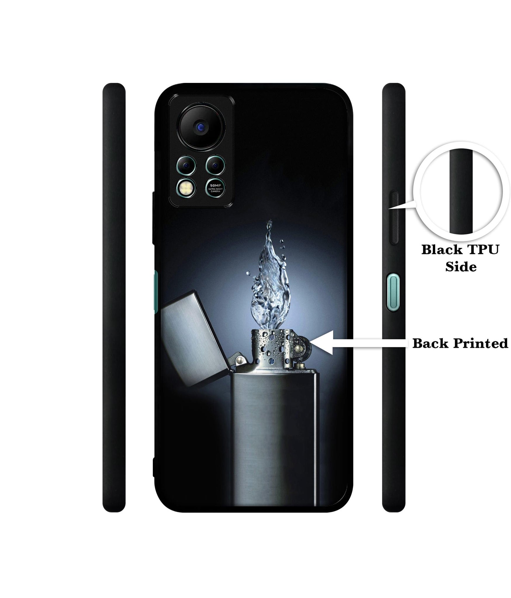 Water Lighter Designer 2D Printed Back Case Cover for Infinix Hot 11S 4G