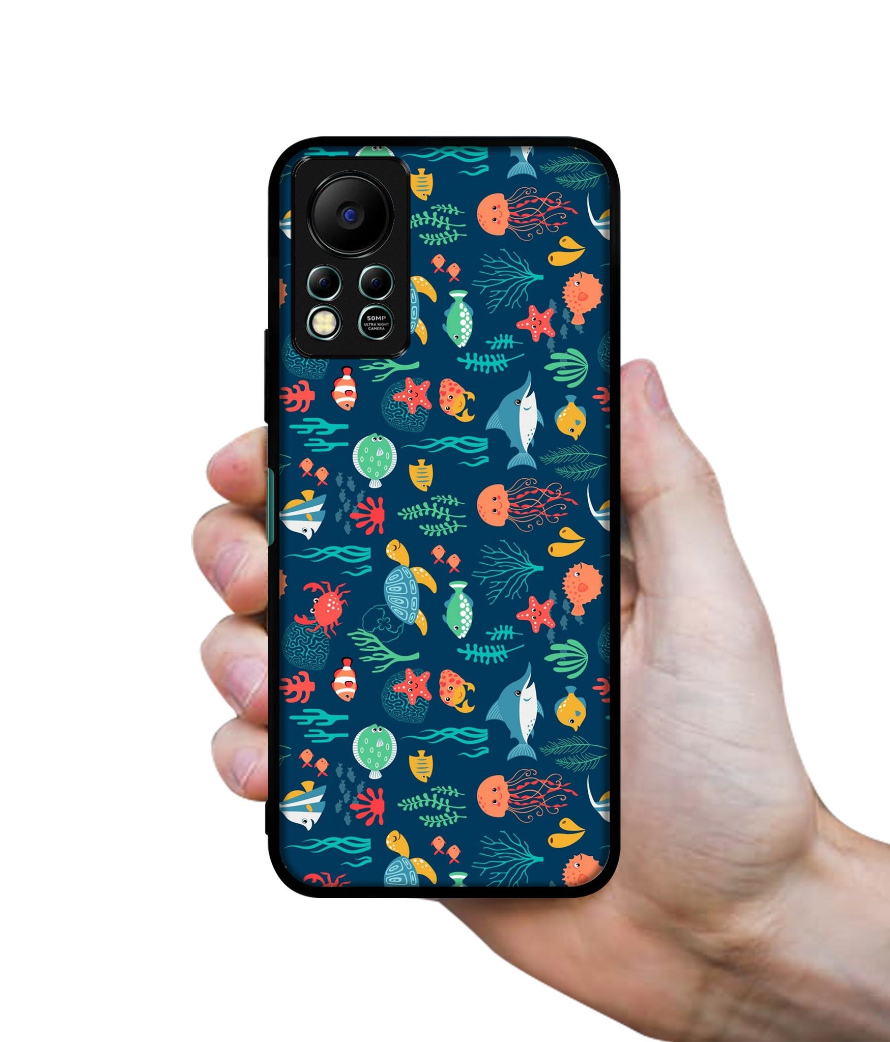 Aquarium Texture Designer 2D Printed Back Case Cover for Infinix Hot 11S 4G