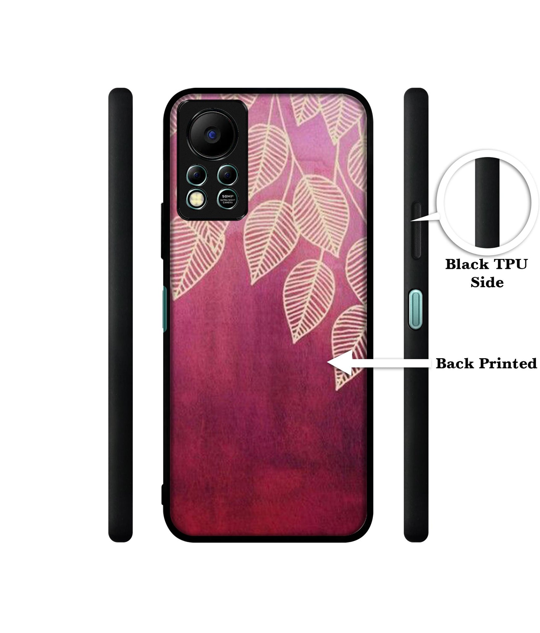 Leaf Pattern Designer 2D Printed Back Case Cover for Infinix Hot 11S 4G