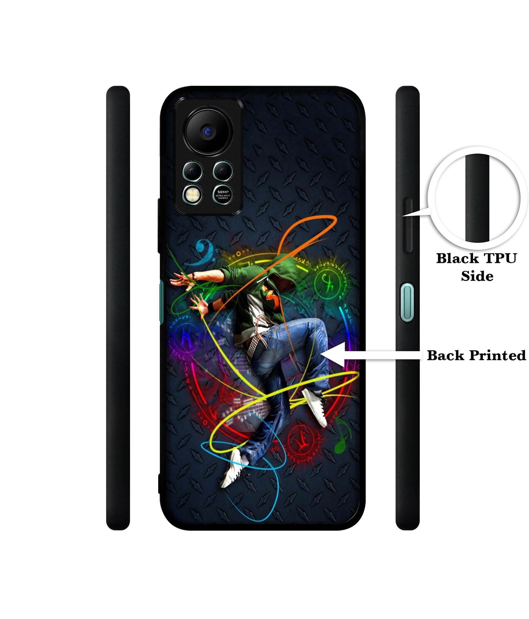 Boy With Music Designer 2D Printed Back Case Cover for Infinix Hot 11S 4G