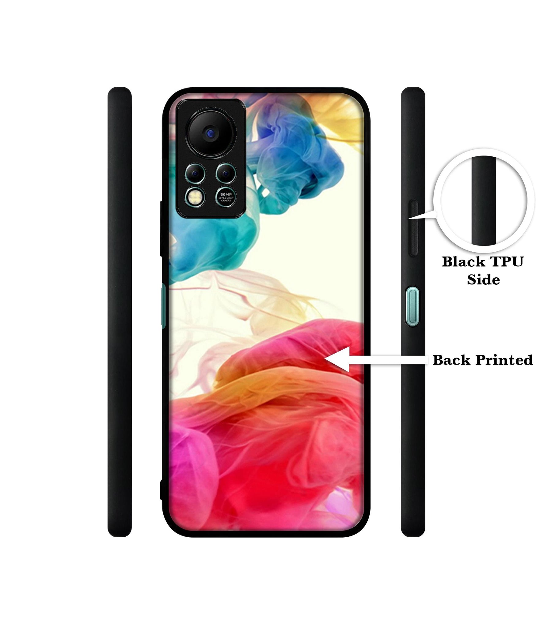 Colored Smoke Designer 2D Printed Back Case Cover for Infinix Hot 11S 4G