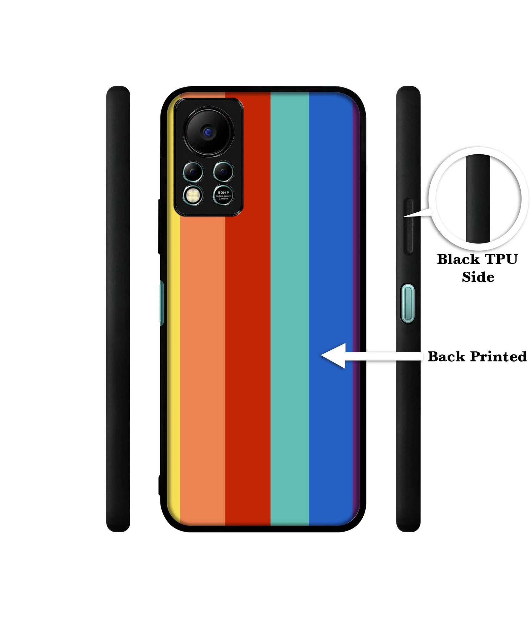 Rainbow Colors Designer 2D Printed Back Case Cover for Infinix Hot 11S 4G