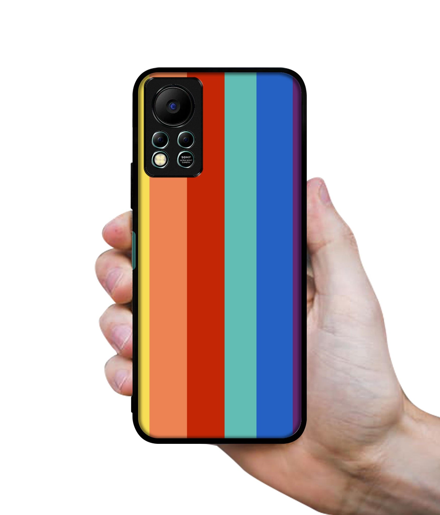 Rainbow Colors Designer 2D Printed Back Case Cover for Infinix Hot 11S 4G