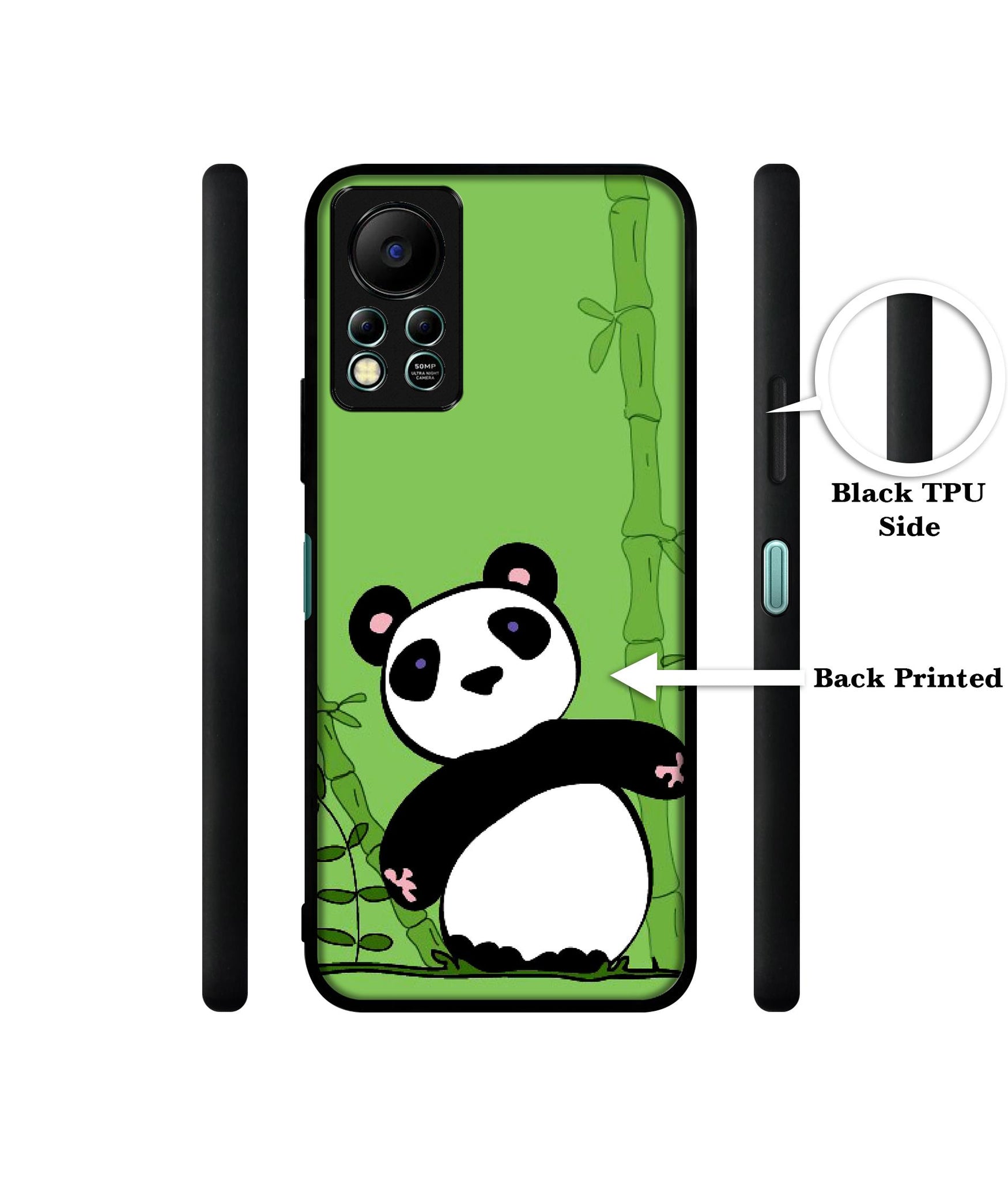 Panda with Bamboo Designer 2D Printed Back Case Cover for Infinix Hot 11S 4G