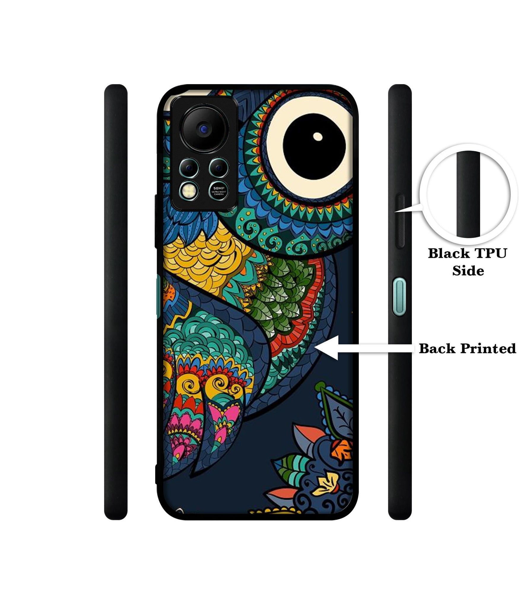 Owl Illustration Designer 2D Printed Back Case Cover for Infinix Hot 11S 4G