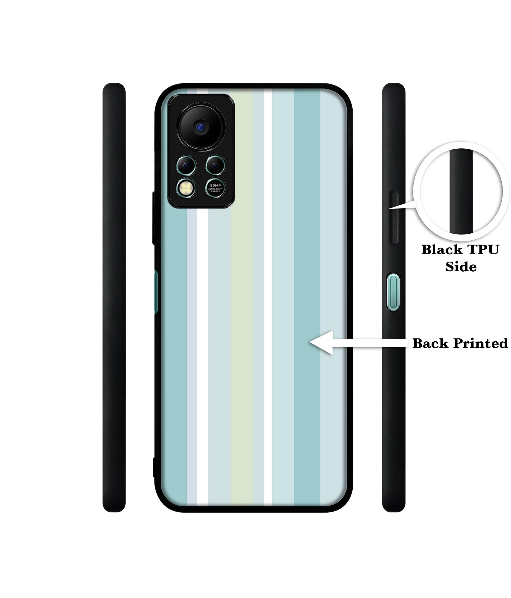 Light Green Stripes Designer 2D Printed Back Case Cover for Infinix Hot 11S 4G