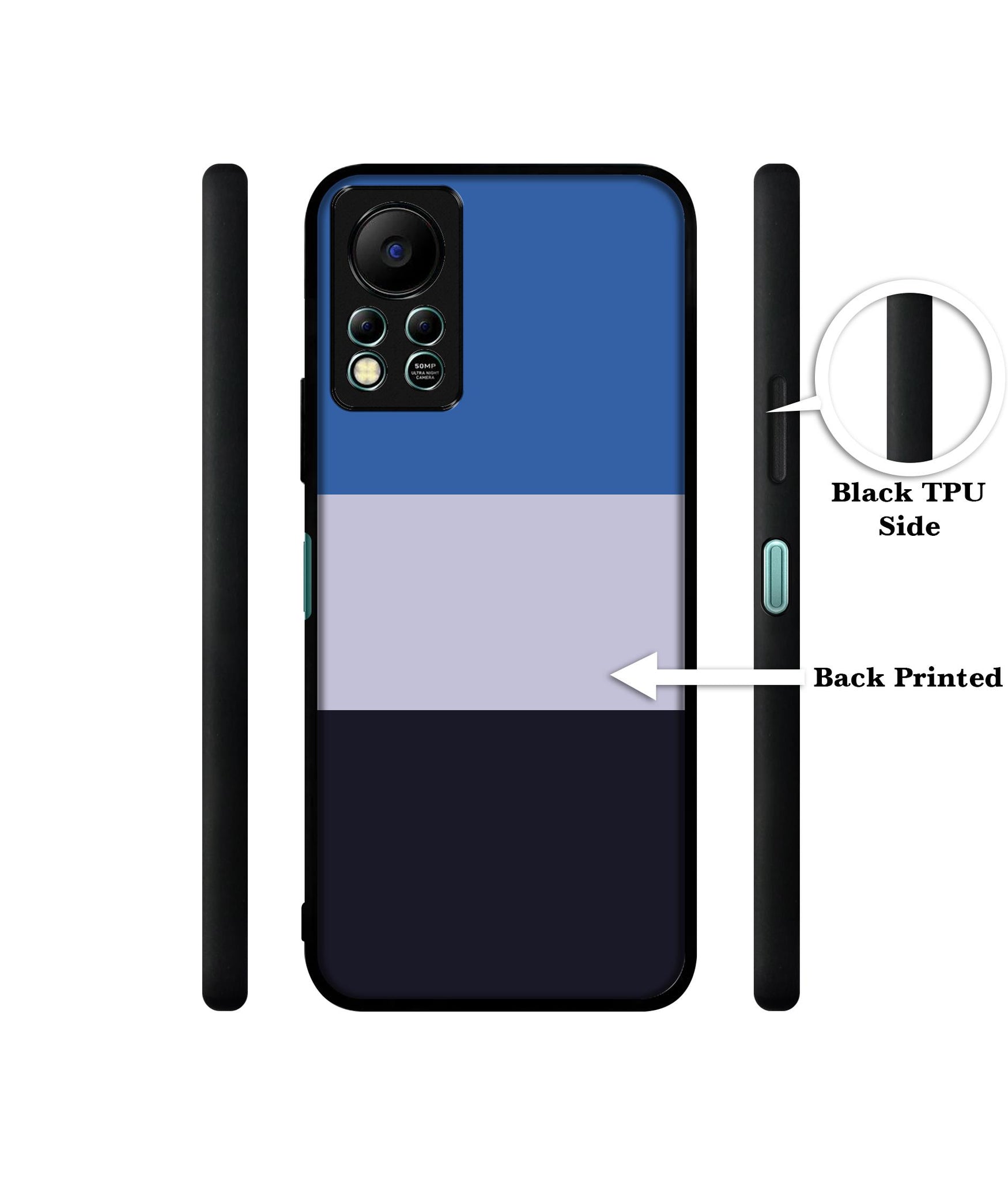 Three Color Stripes Designer 2D Printed Back Case Cover for Infinix Hot 11S 4G