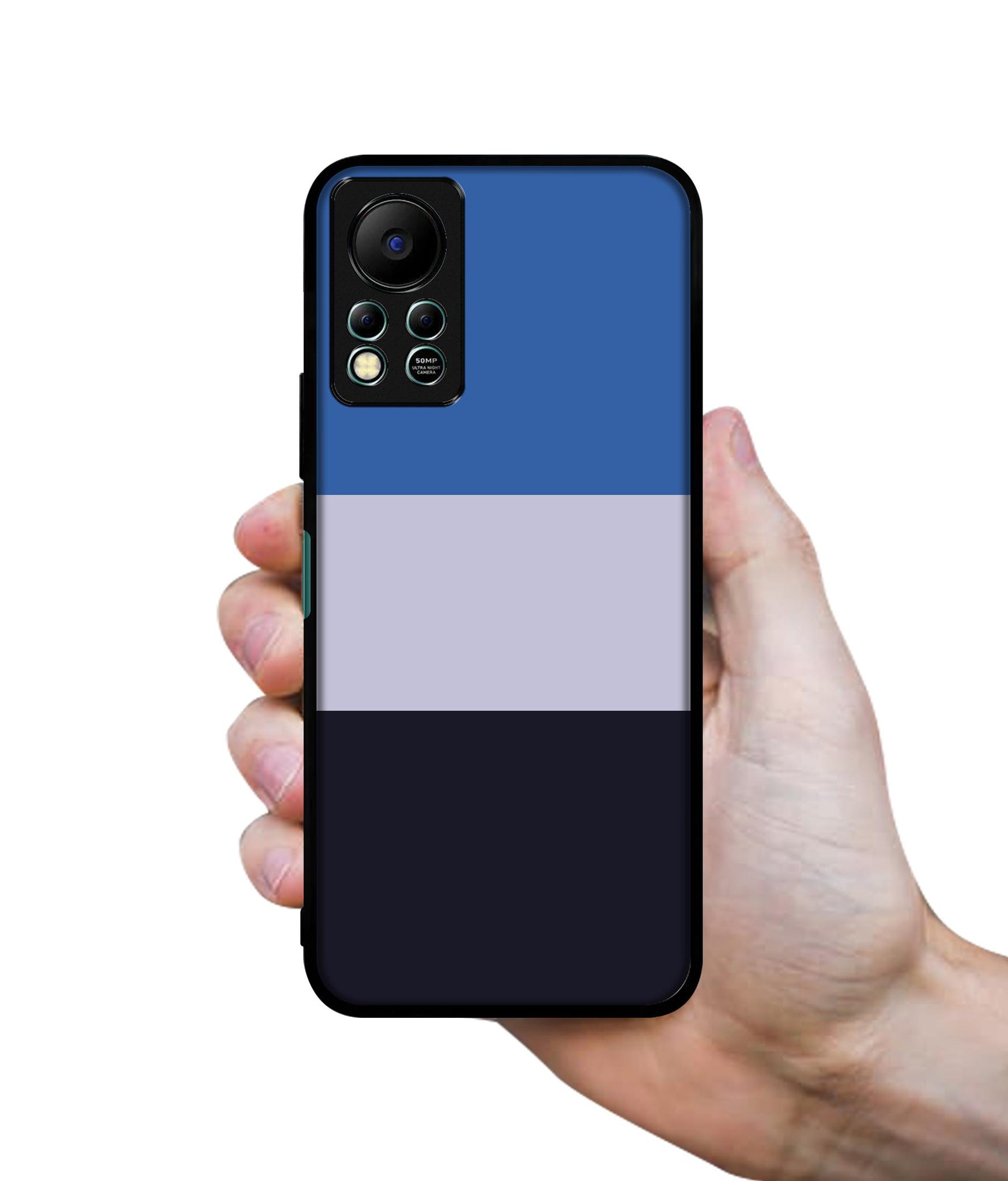 Three Color Stripes Designer 2D Printed Back Case Cover for Infinix Hot 11S 4G