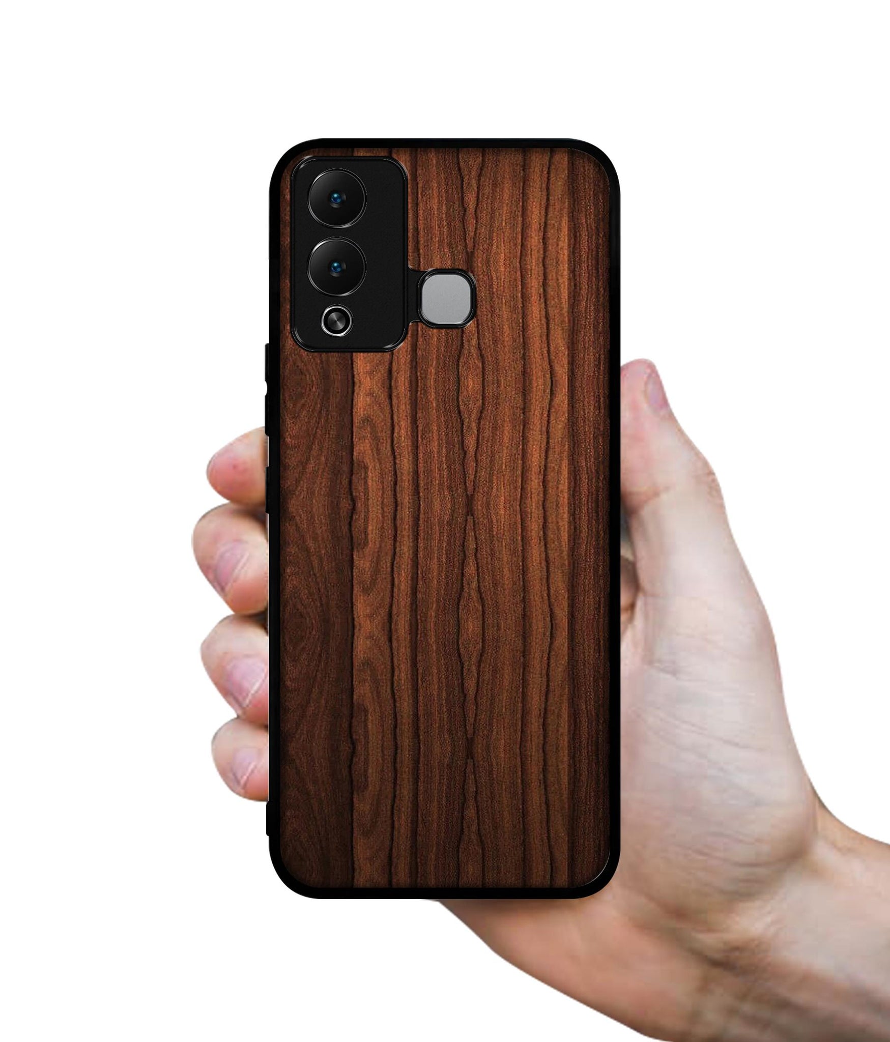 Brown Wooden Texture Designer 2D Printed Back Case Cover for Infinix Hot 12 Play 4G